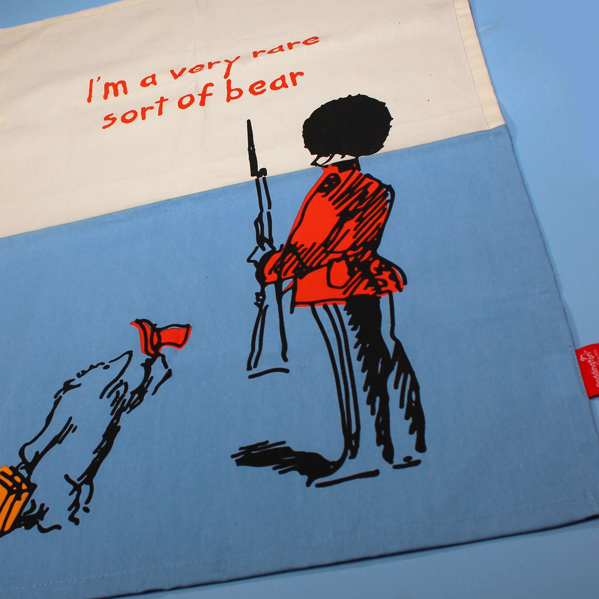 Paddington Bear torchon coton recyclé bleu