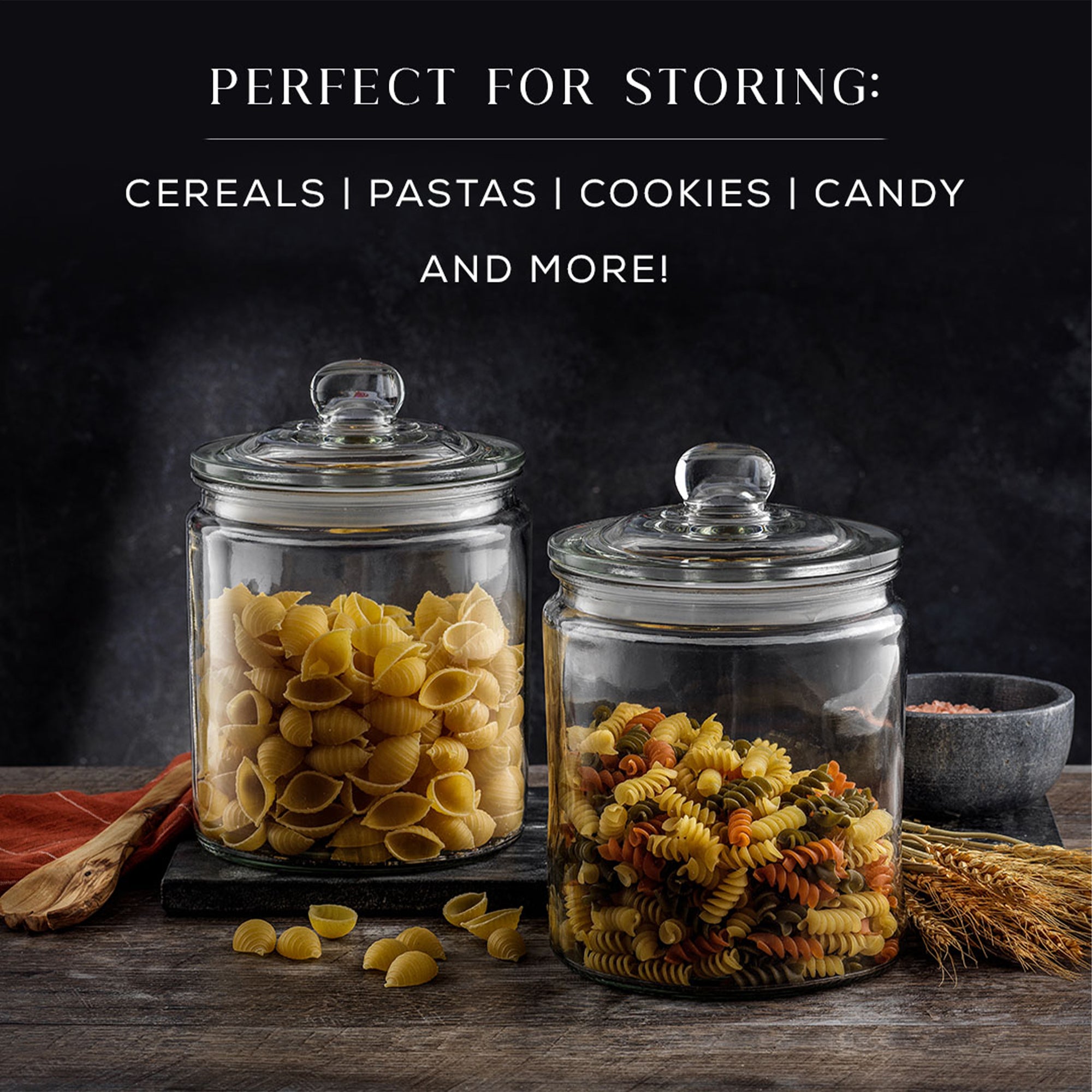 JoyJolt bocaux verre hermétiques cookies 2x2 l ronds