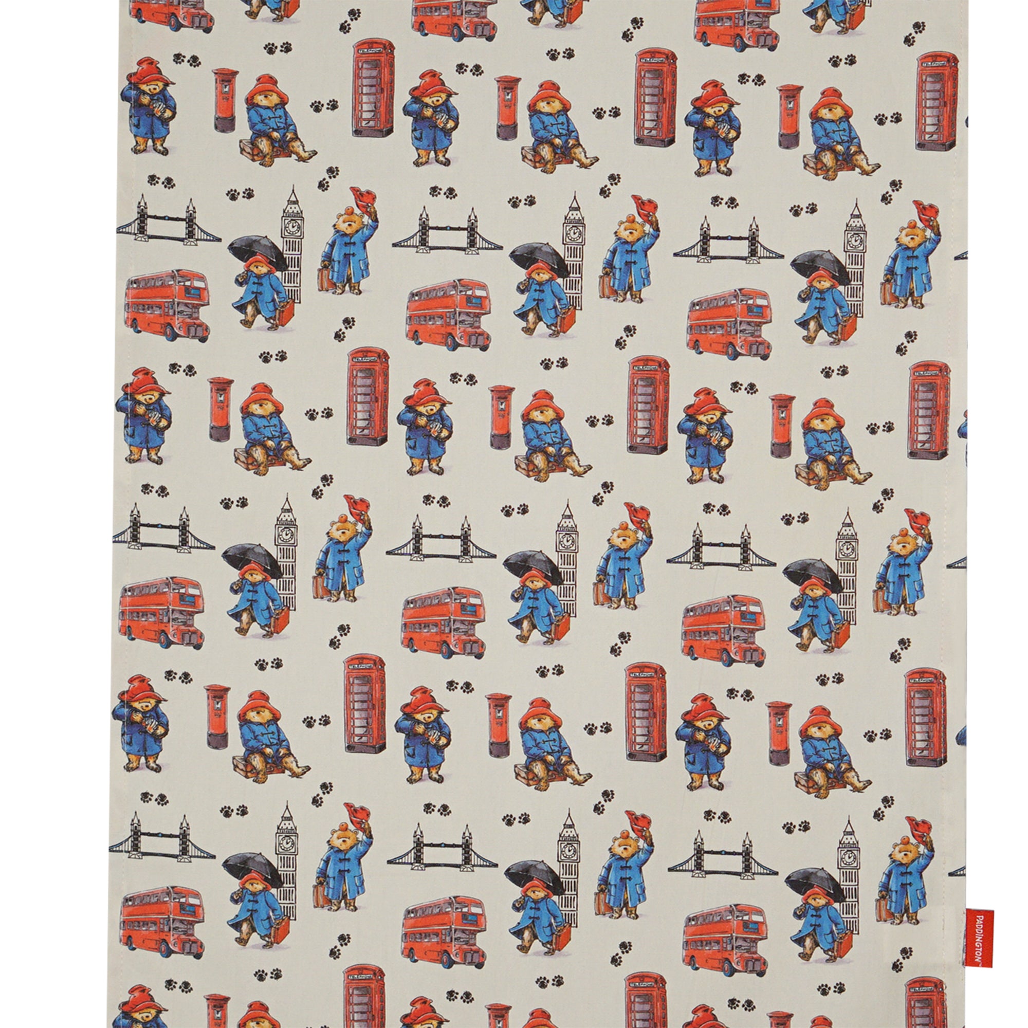 Paddington London torchon coton recyclé blanc