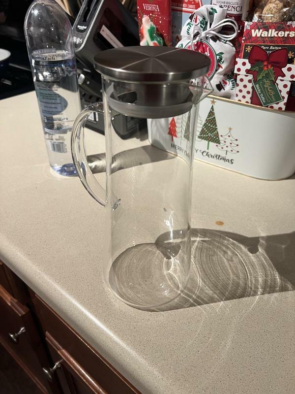 JoyJolt Breeze pichet verre 136 cl inox filtrant