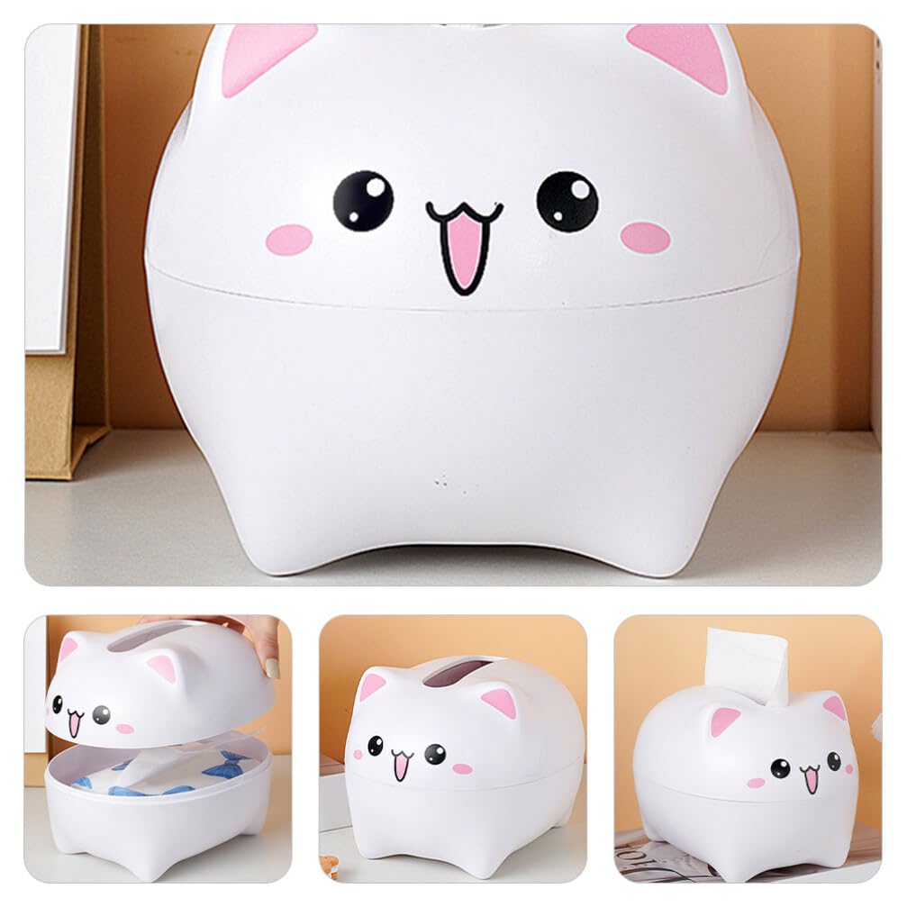 Alipis boîte à mouchoirs chat kawaii ABS compacte