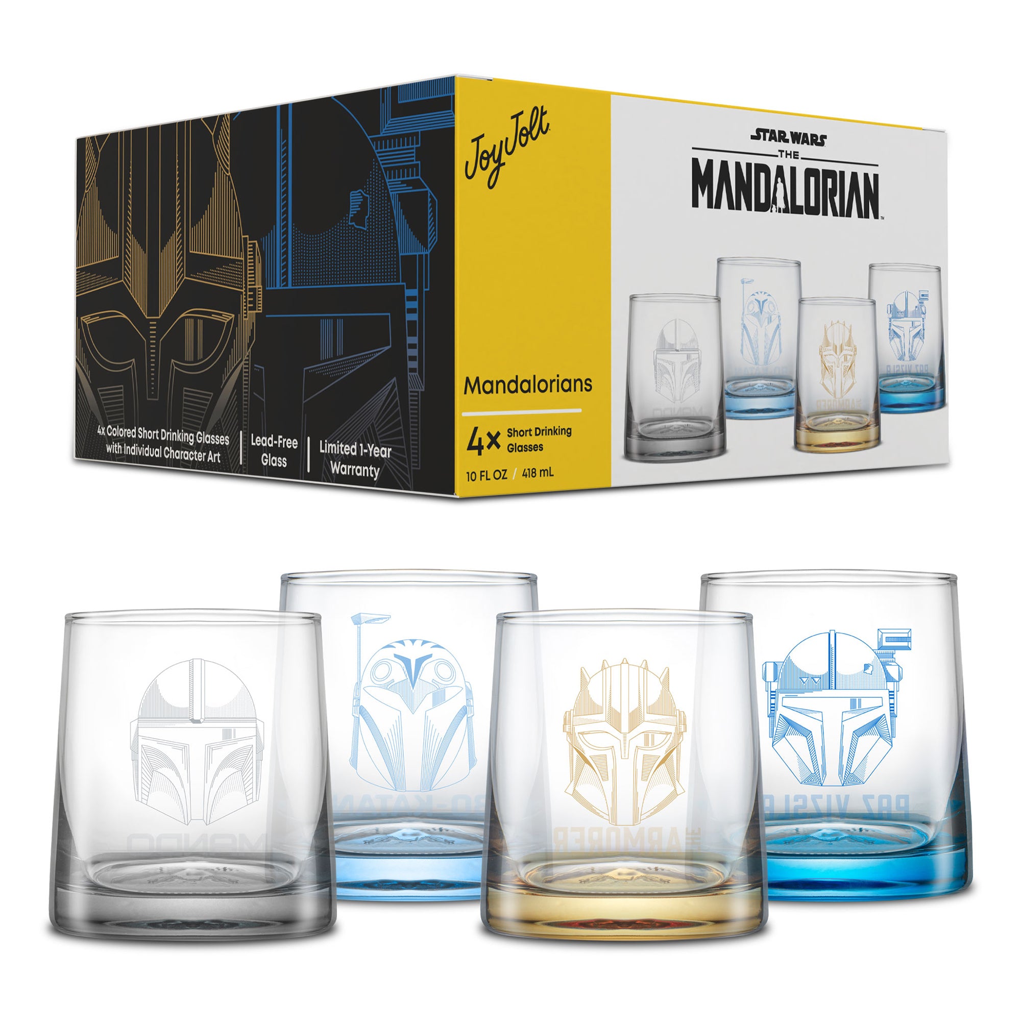 Star Wars Mandalorian verre à whisky 30 cl lot de 4 casques