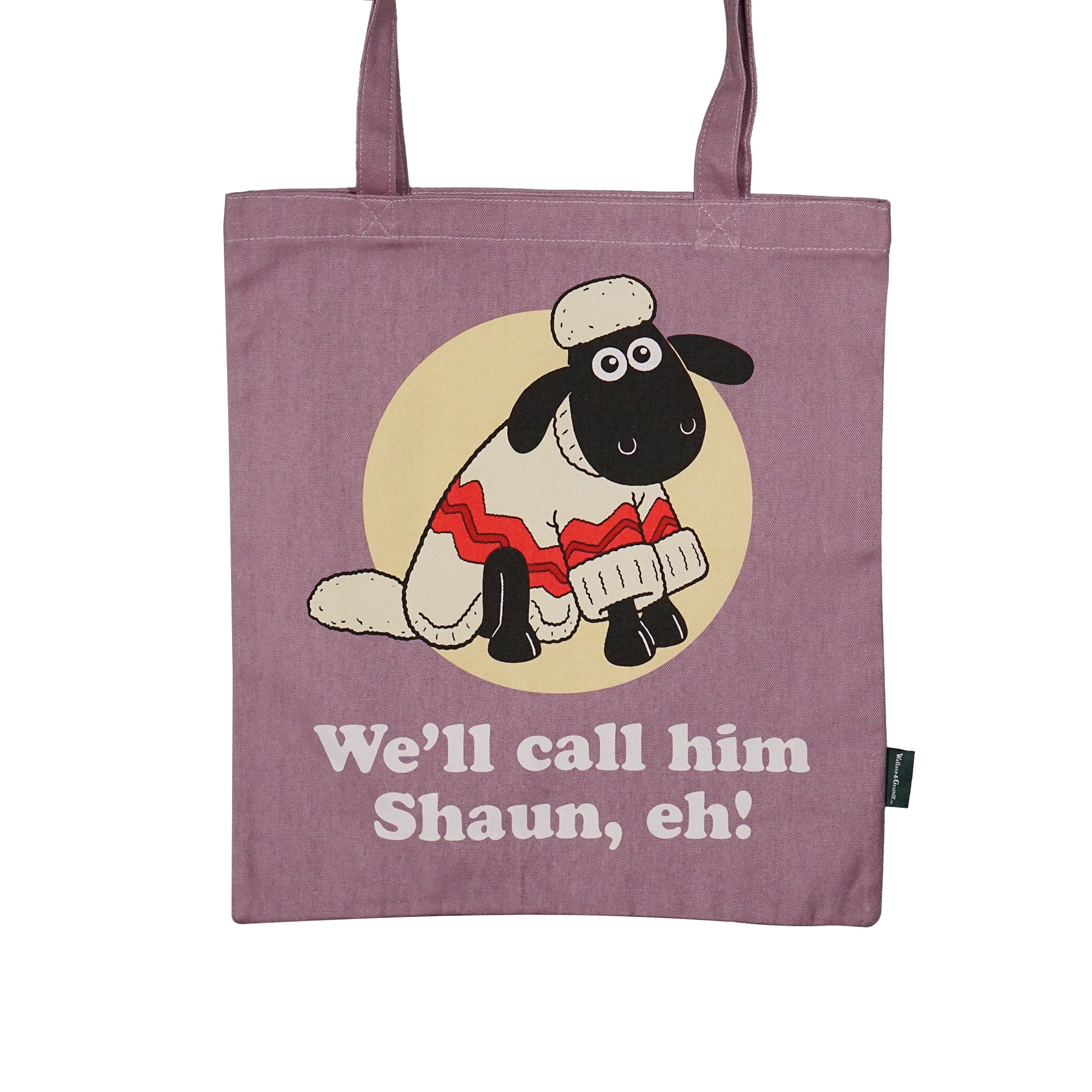 Shaun the Sheep tote bag coton recyclé violet 42 cm