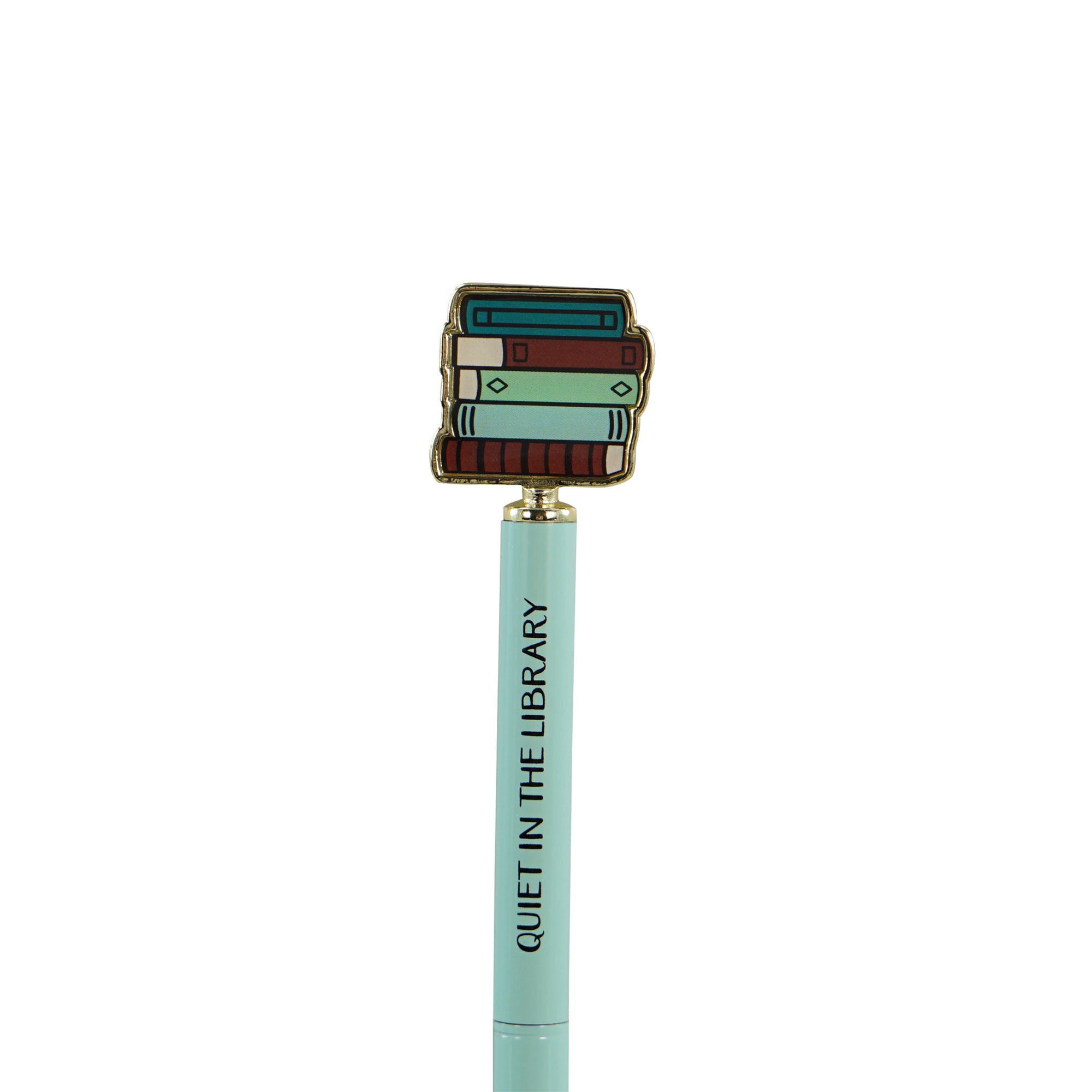 Pulteney Press Quiet In The Library stylo métal bleu