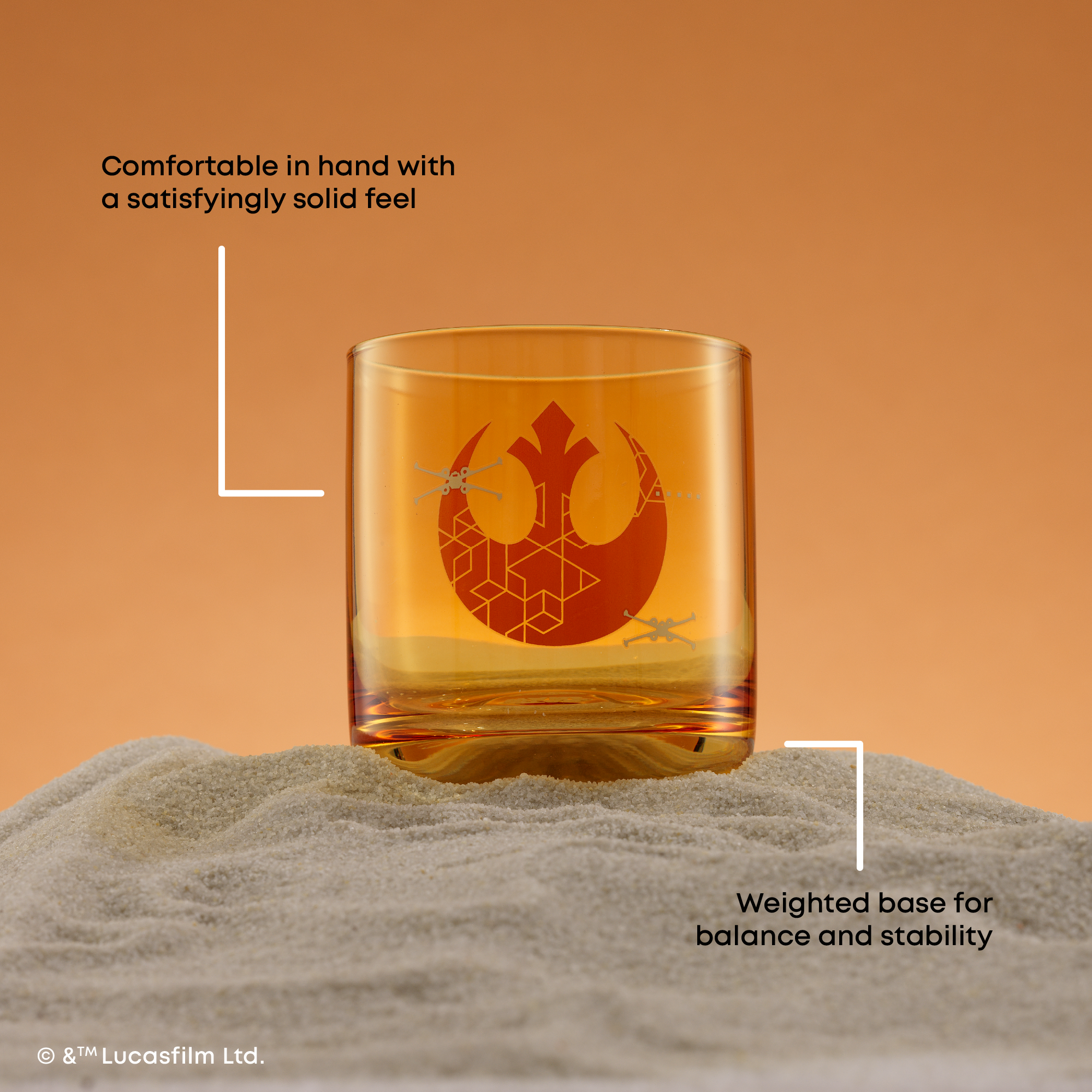 JoyJolt Star Wars Galactic Icons verres whisky 4 x 30 cl