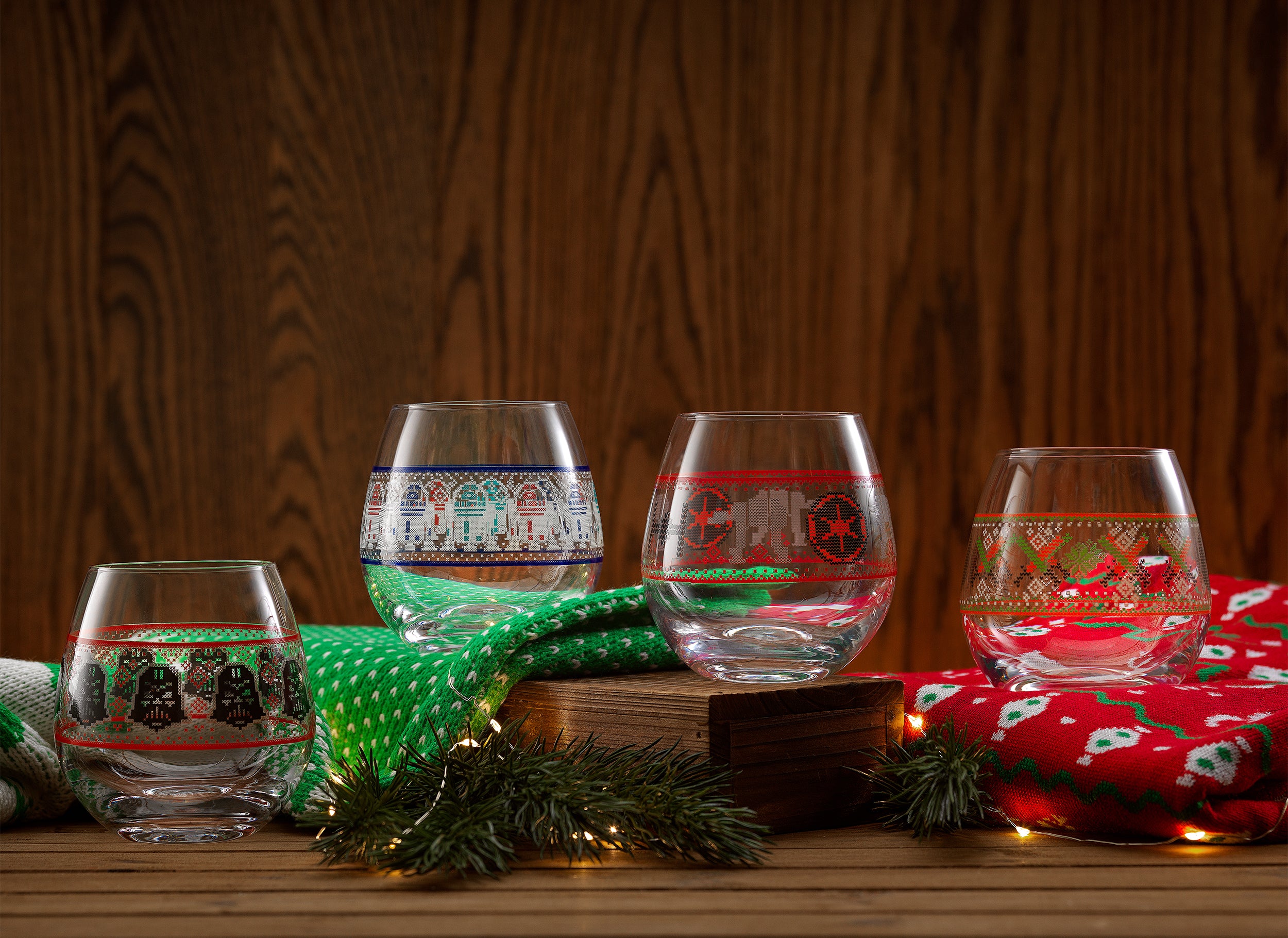 JoyJolt Star Wars verres 43 cl lot 4 ugly sweater