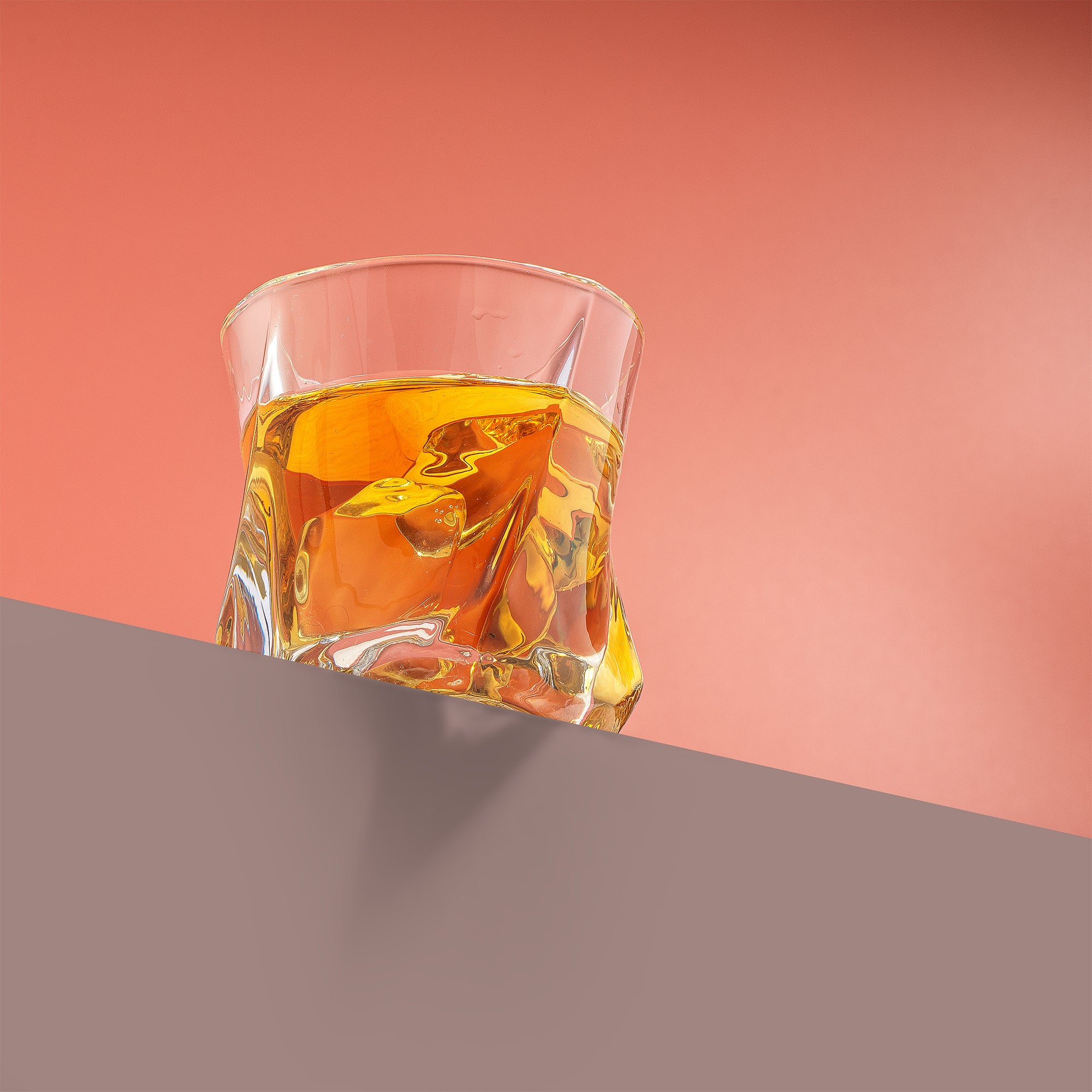 JoyJolt Aurora verres à whisky lot de 2 22 cl torsadé