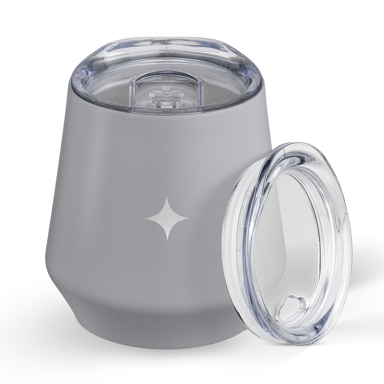 JoyJolt Gobelet vin isotherme inox 36 cl 2 couvercles