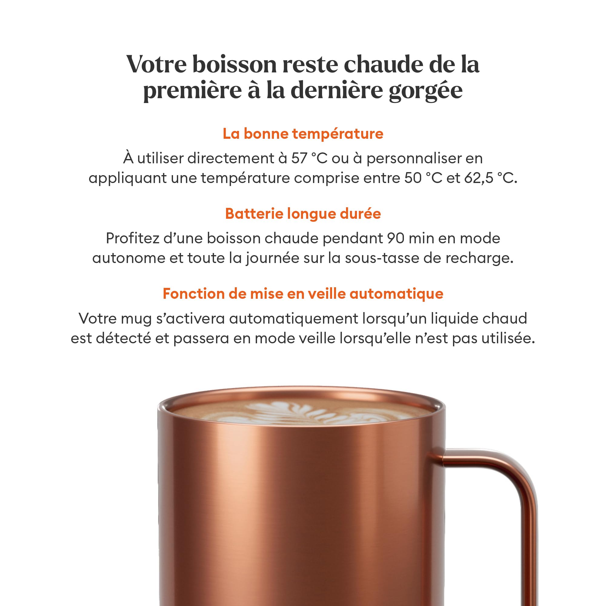 Ember Mug 2 Tasse connectée 29,5 cl cuivre chauffante