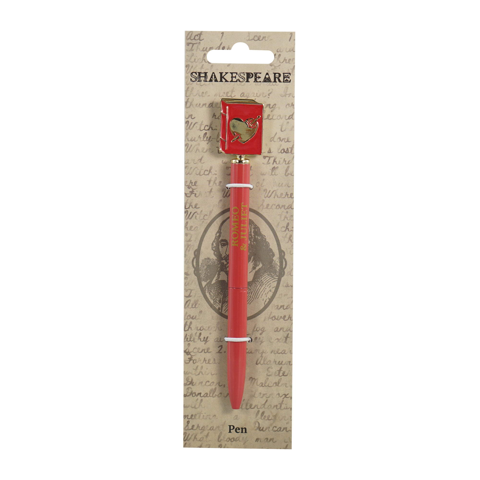 Shakespeare Romeo & Juliet stylo métal rouge