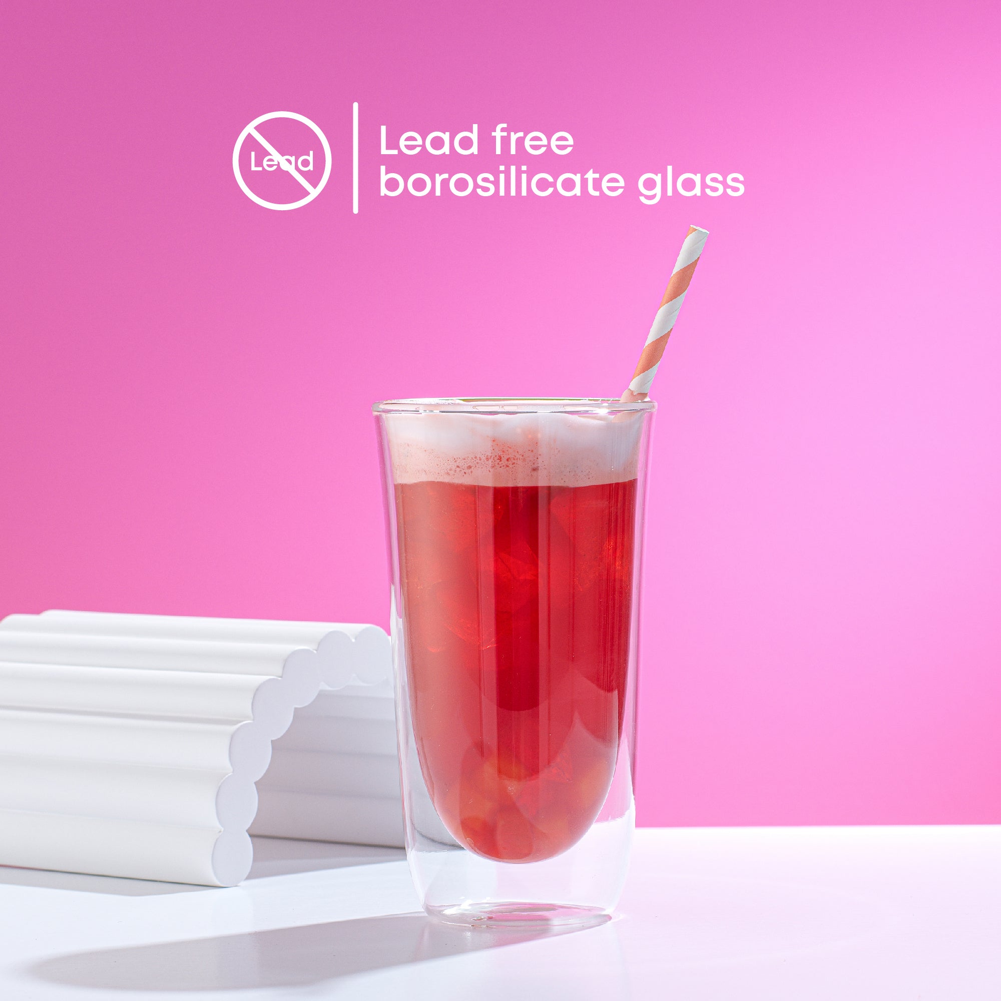 JoyJolt Spike verre highball double paroi lot de 2 43 cl