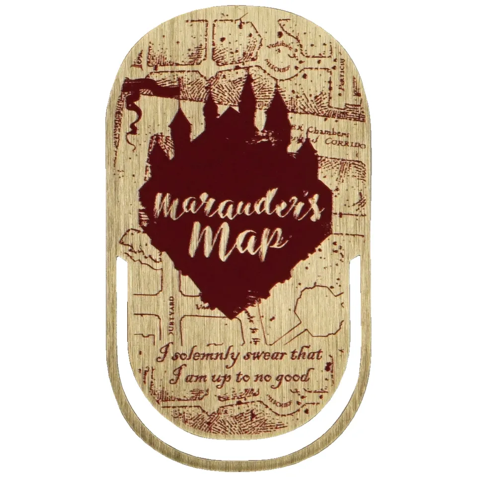 HMB Harry Potter Marauder's Map marque-page métal doré