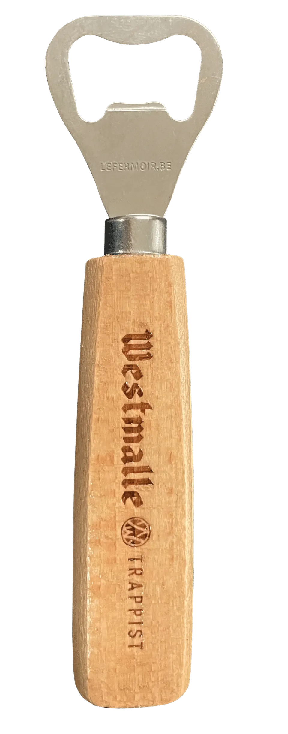 Westmalle décapsuleur bois 15 cm logo gravé
