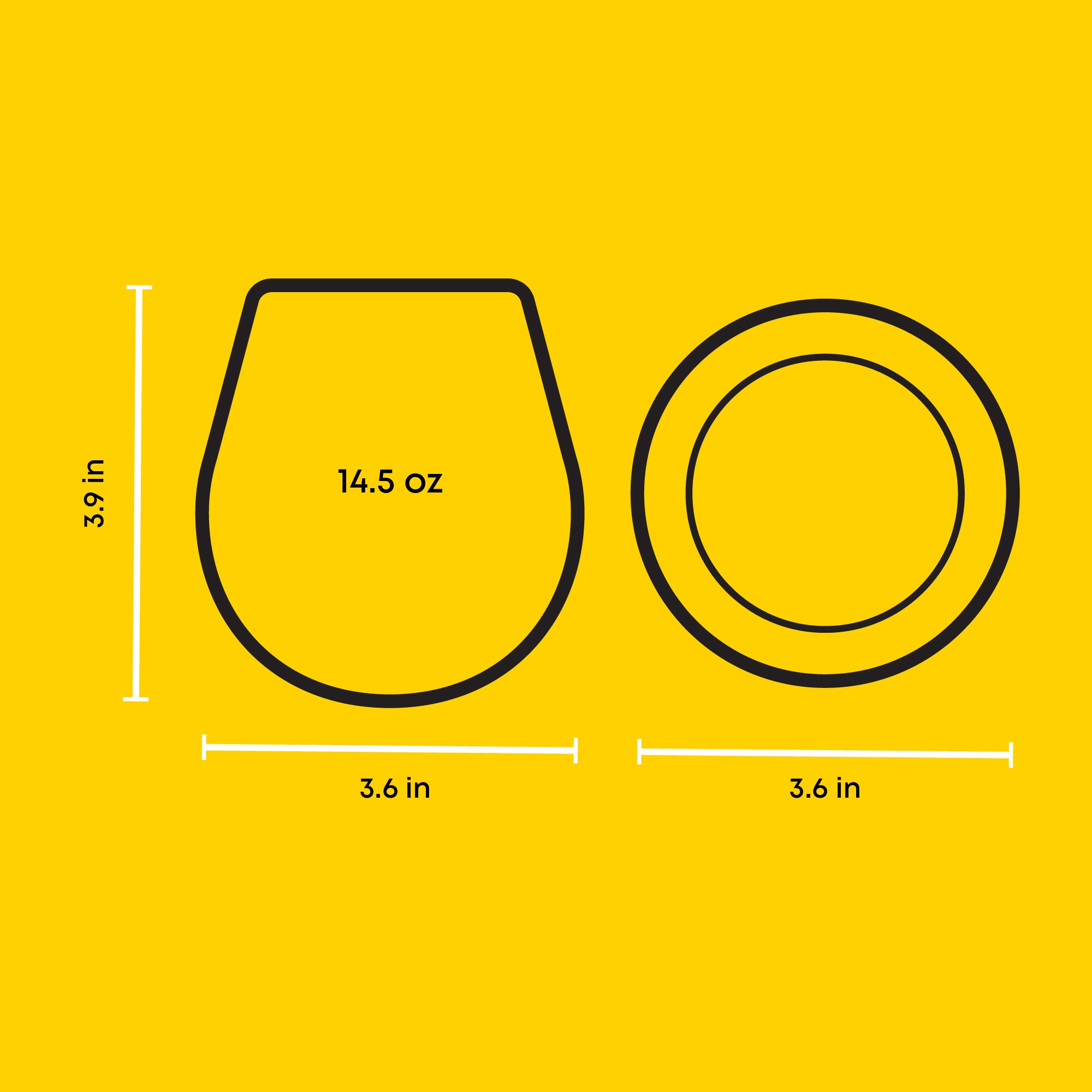 JoyJolt Spirits verres à vin sans pied 14,5 oz x4