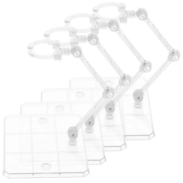 Alipis support figurine plastique réglable lot de 4 transparent