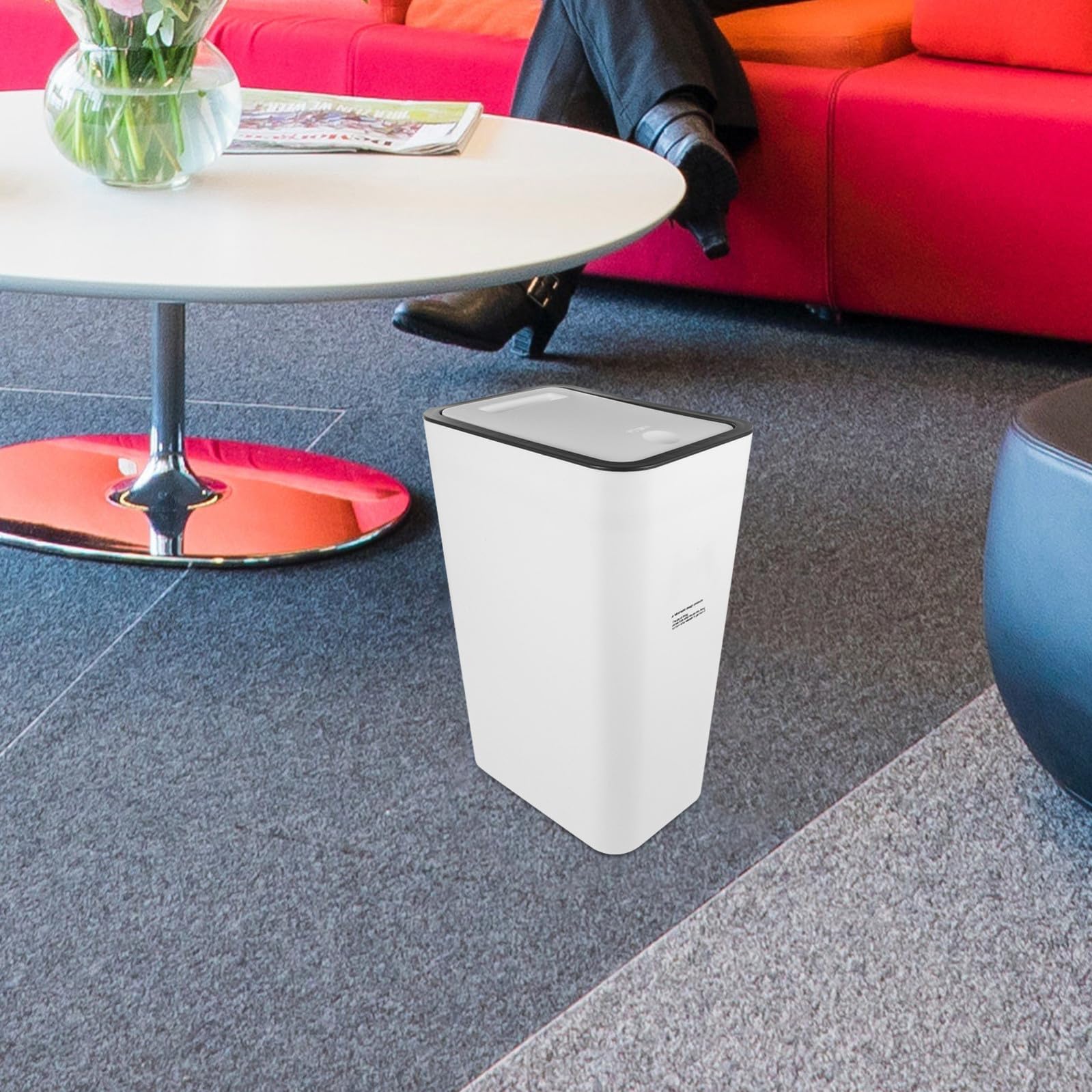 Alipis petite poubelle plastique étroite couvercle pression