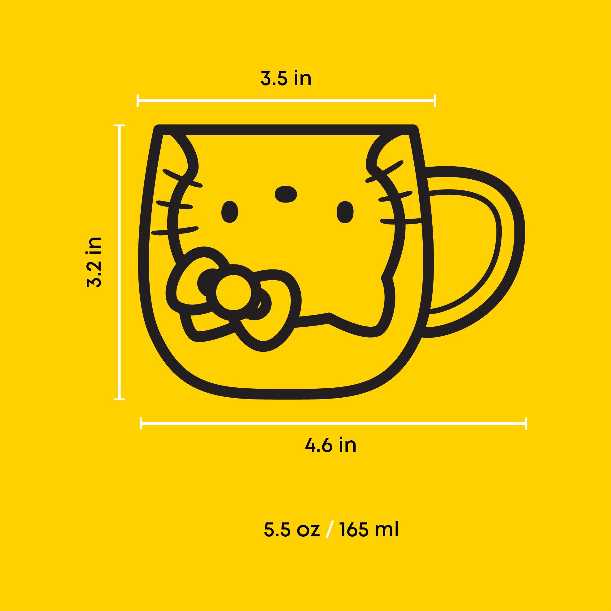 JoyJolt Hello Kitty 3D verre espresso double paroi 16 cl