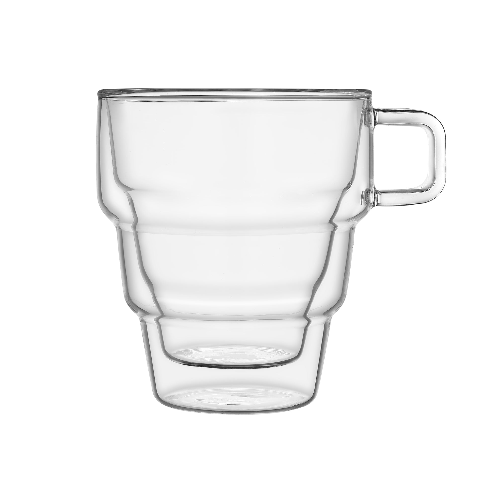 JoyJolt Pila mug verre double paroi 30 cl lot de 2 anse