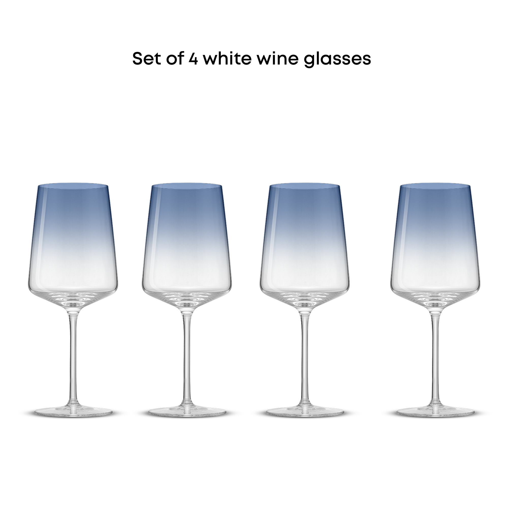 JoyJolt Sidney Blue Ombre verres à vin blanc lot de 4