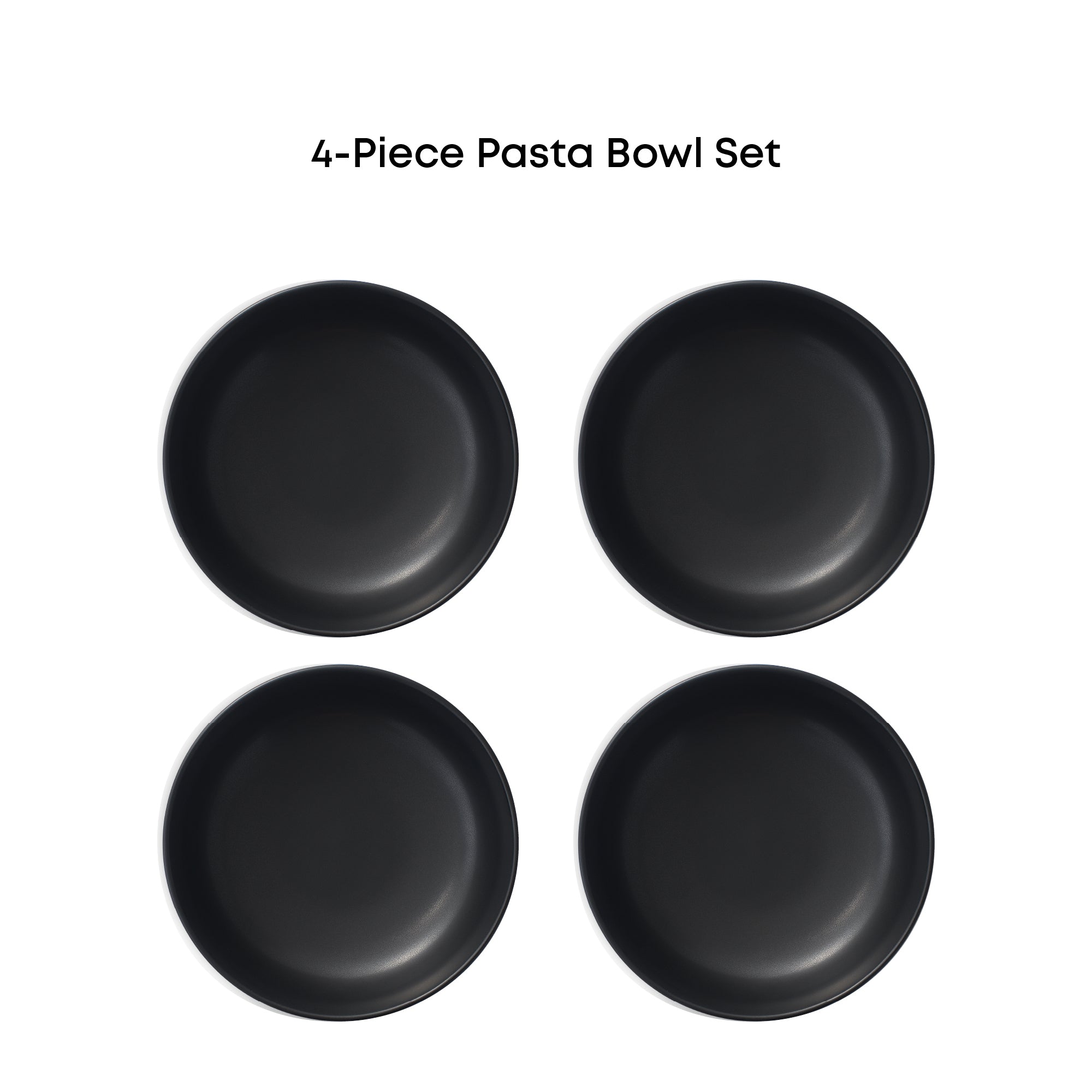 JoyJolt Mesa bols à pâtes lot de 4 89 cl noir mat