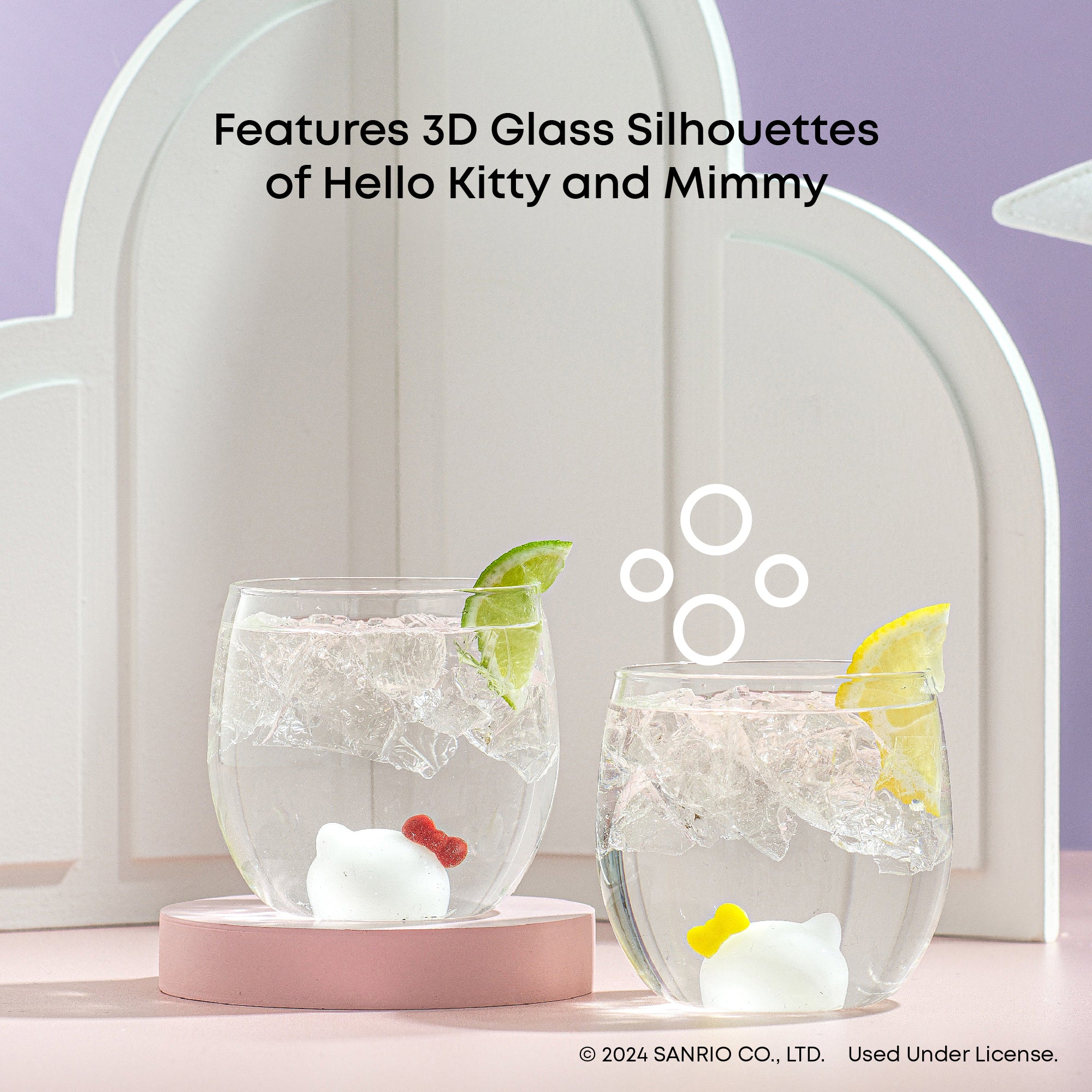 JoyJolt Hello Kitty Mimmy verre court 40cl lot 2