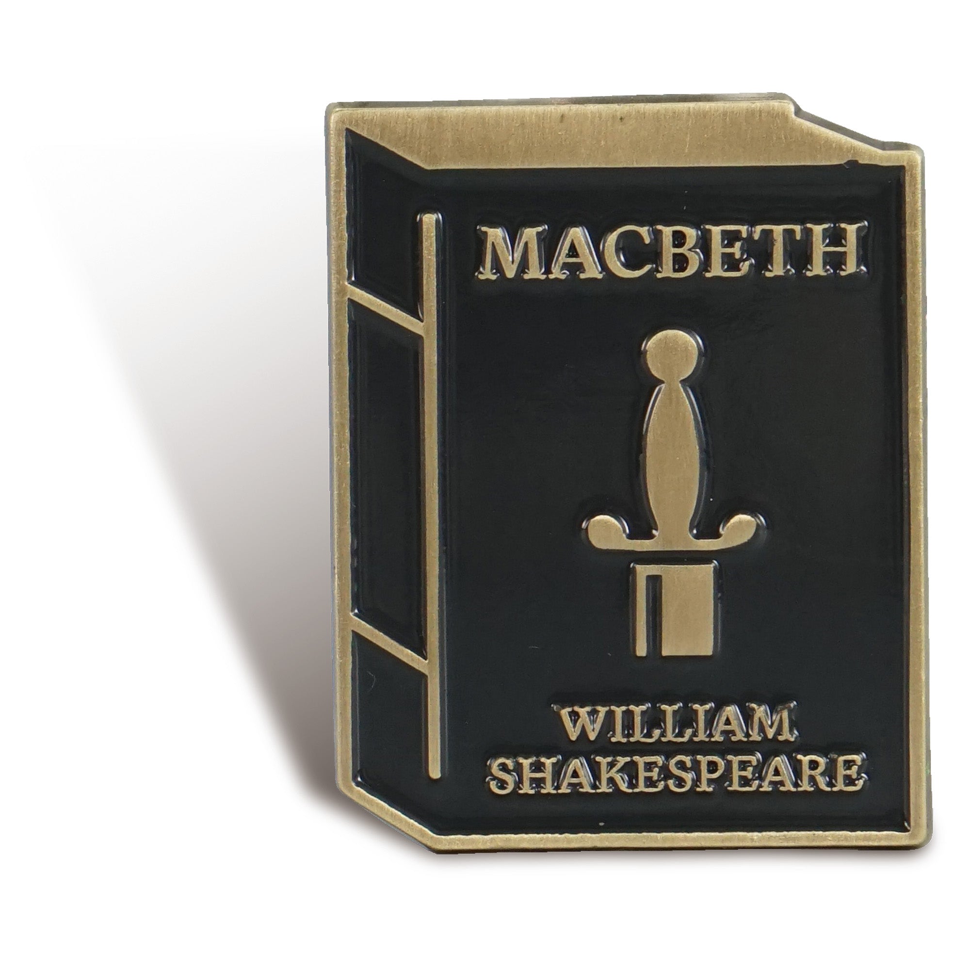 HMB Shakespeare Macbeth Pin émail noir 3,8 cm