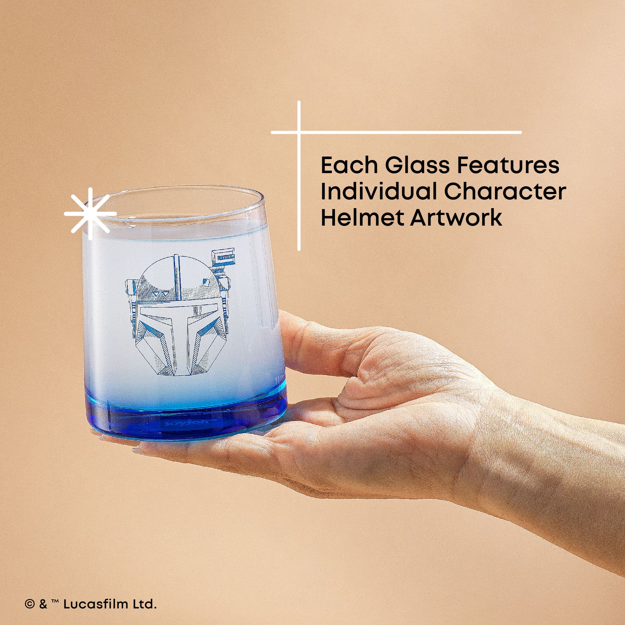 Star Wars Mandalorian verre à whisky 30 cl lot de 4 casques
