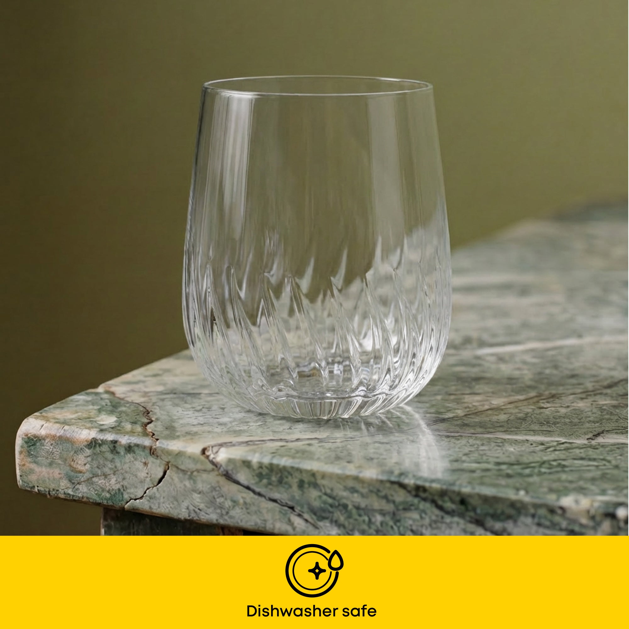 JoyJolt Flow verres 8 pièces 38 et 56 cl striés
