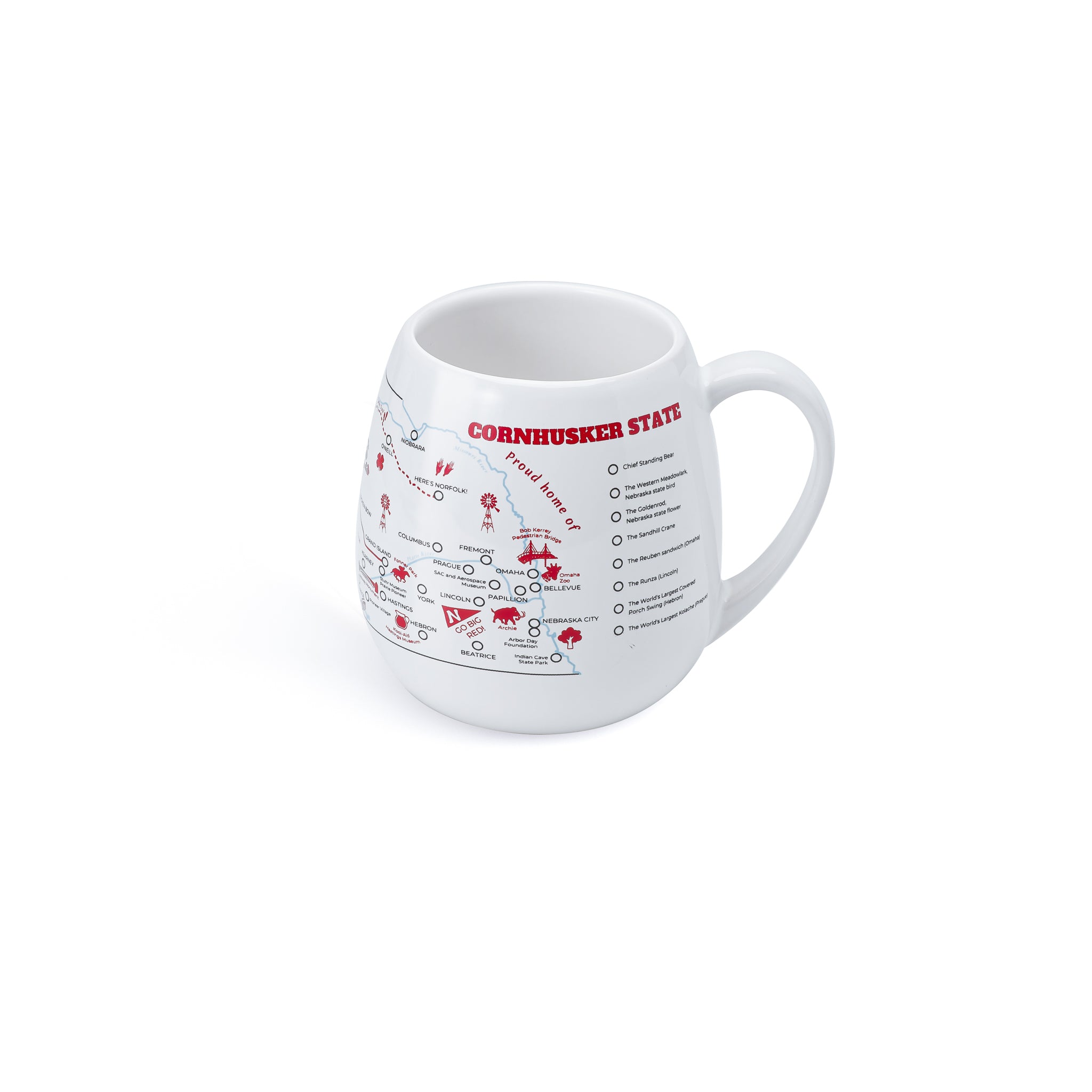 Trouvaille Global Nebraska Map mug à colorier souvenir