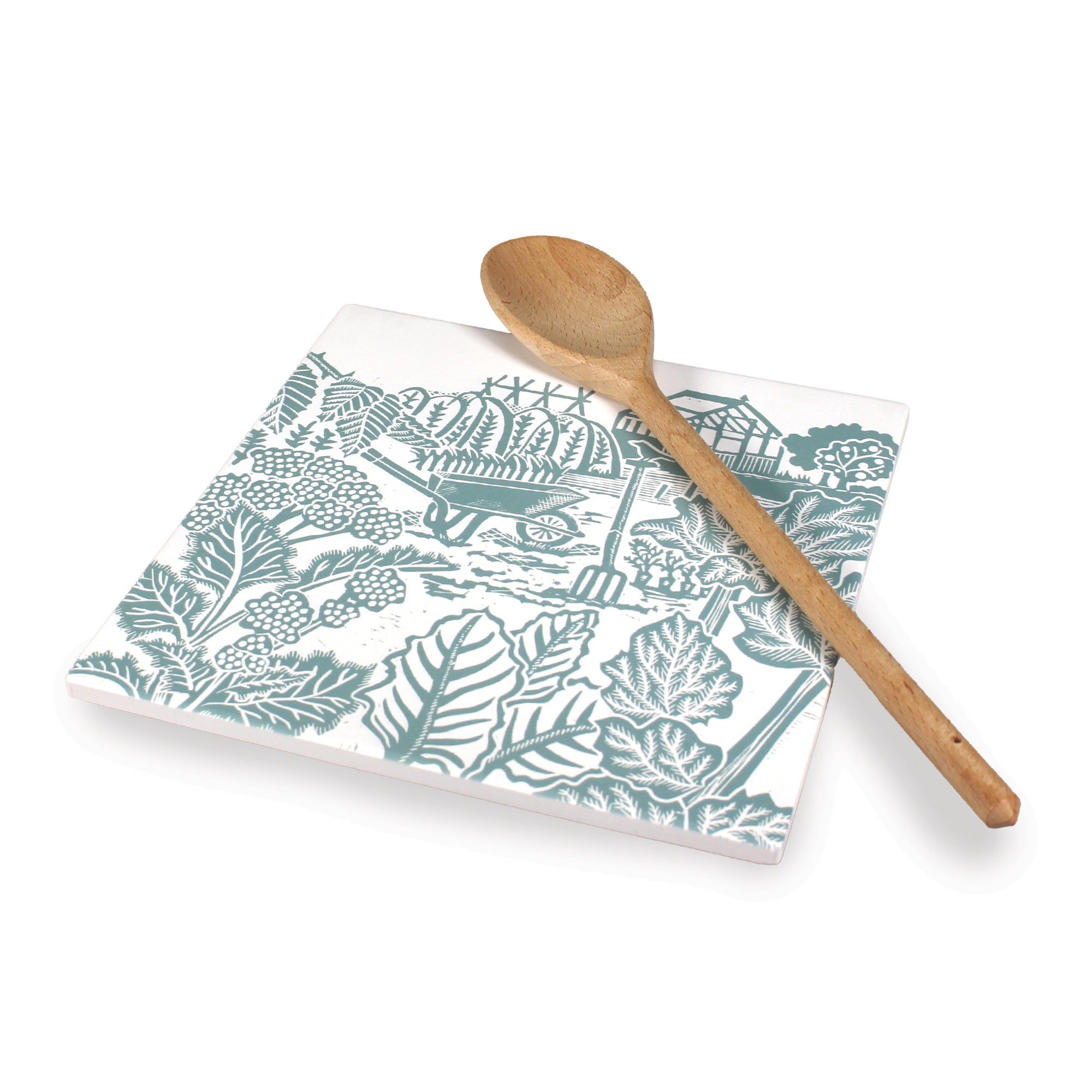 Kate Heiss dessous de plat céramique bleu 20 cm