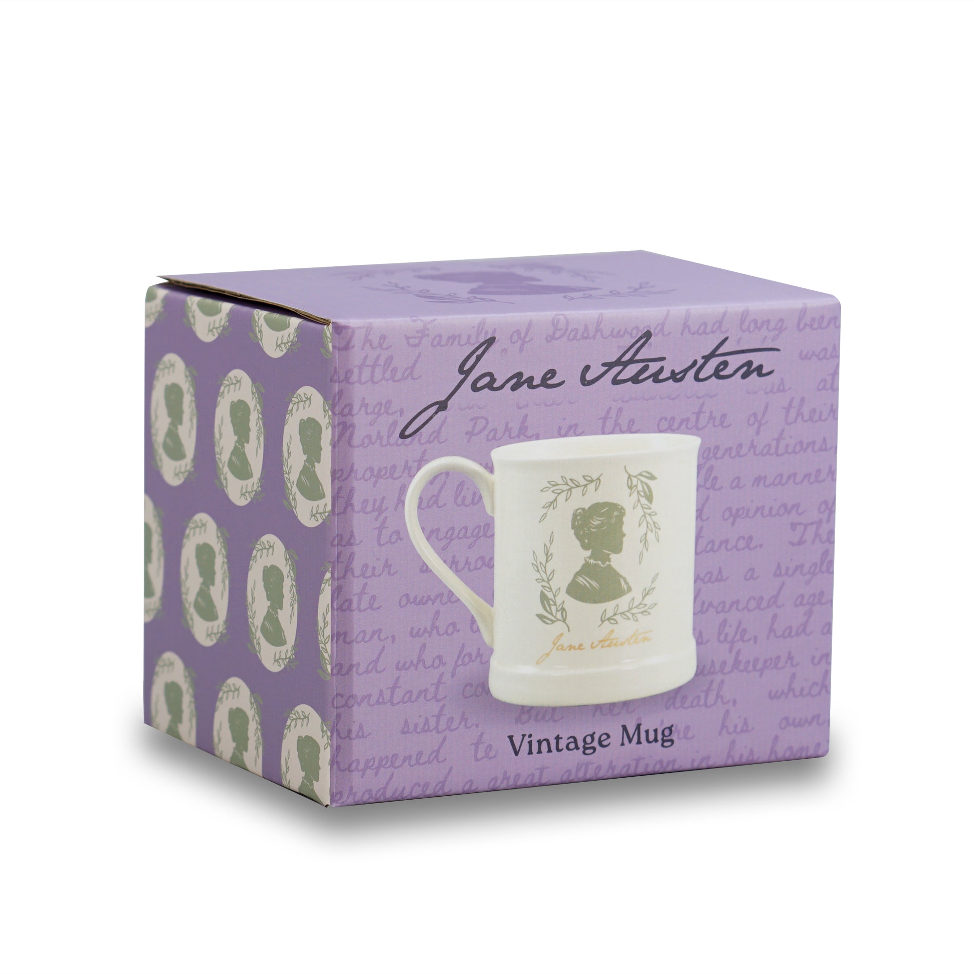 Jane Austen Silhouette mug vintage crème 37,5 cl