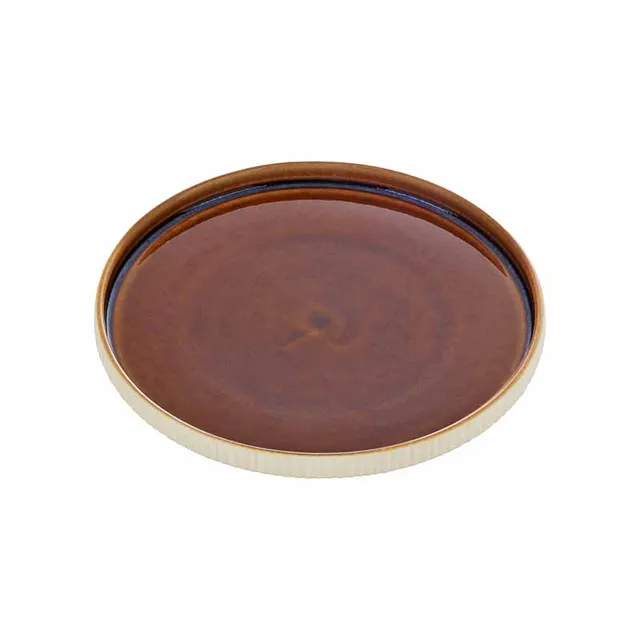 Artis Nara assiette 21 cm marron grès
