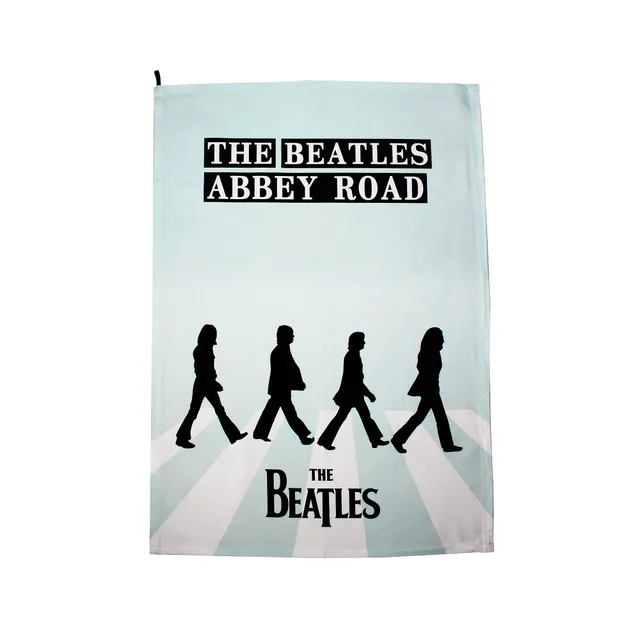 The Beatles Abbey Road torchon coton recyclé 65x45
