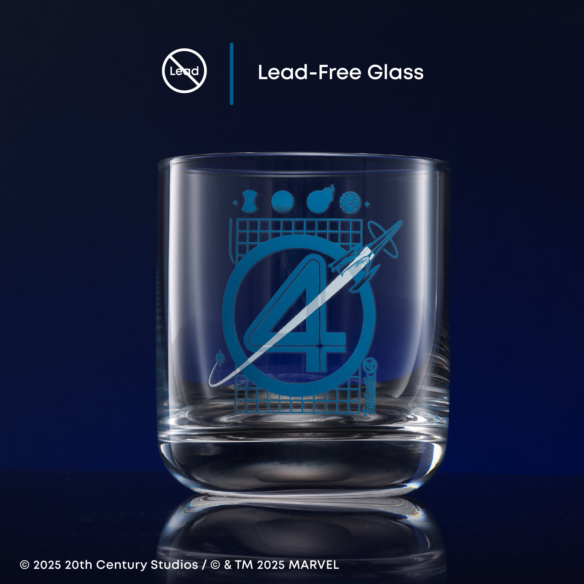 JoyJolt Fantastic Four Blueprint verre whisky 30cl lot 4