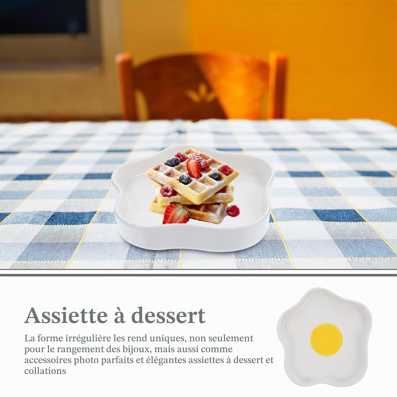 Alipis assiette céramique oeuf plat 15 cm apéro