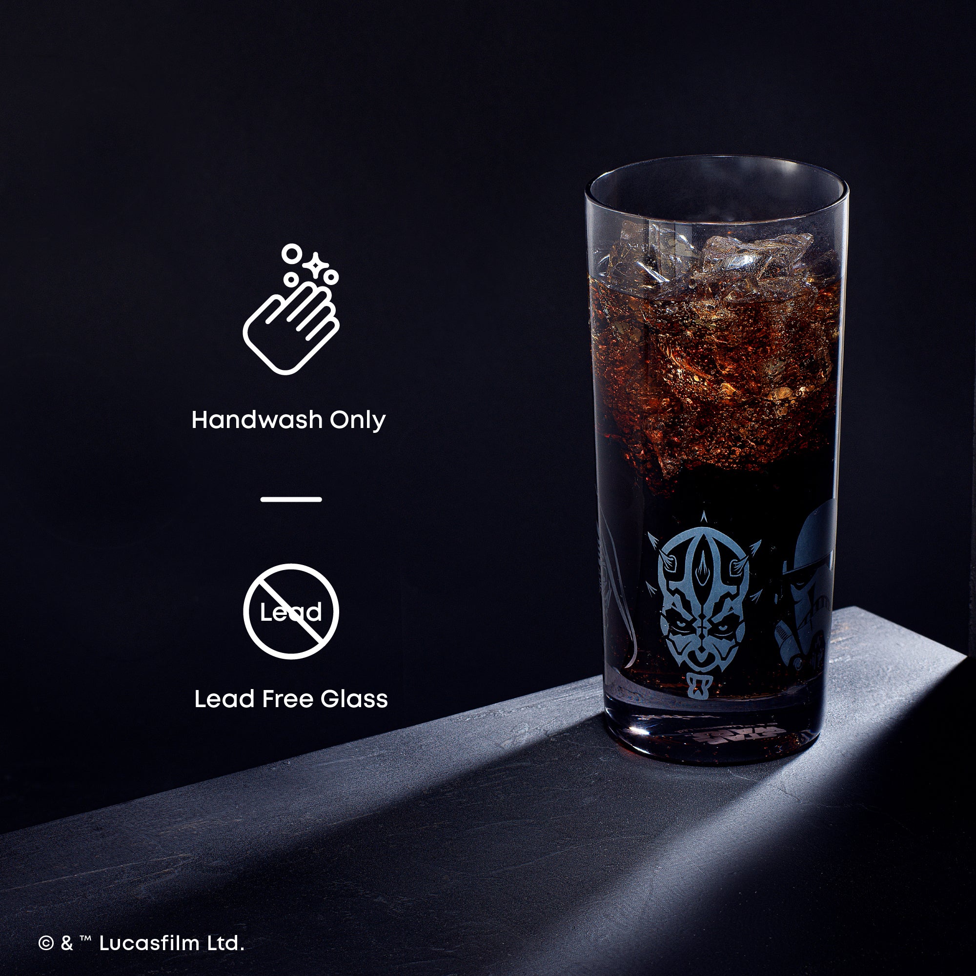 JoyJolt Star Wars Dark Side verres hauts lot 4 47 cl