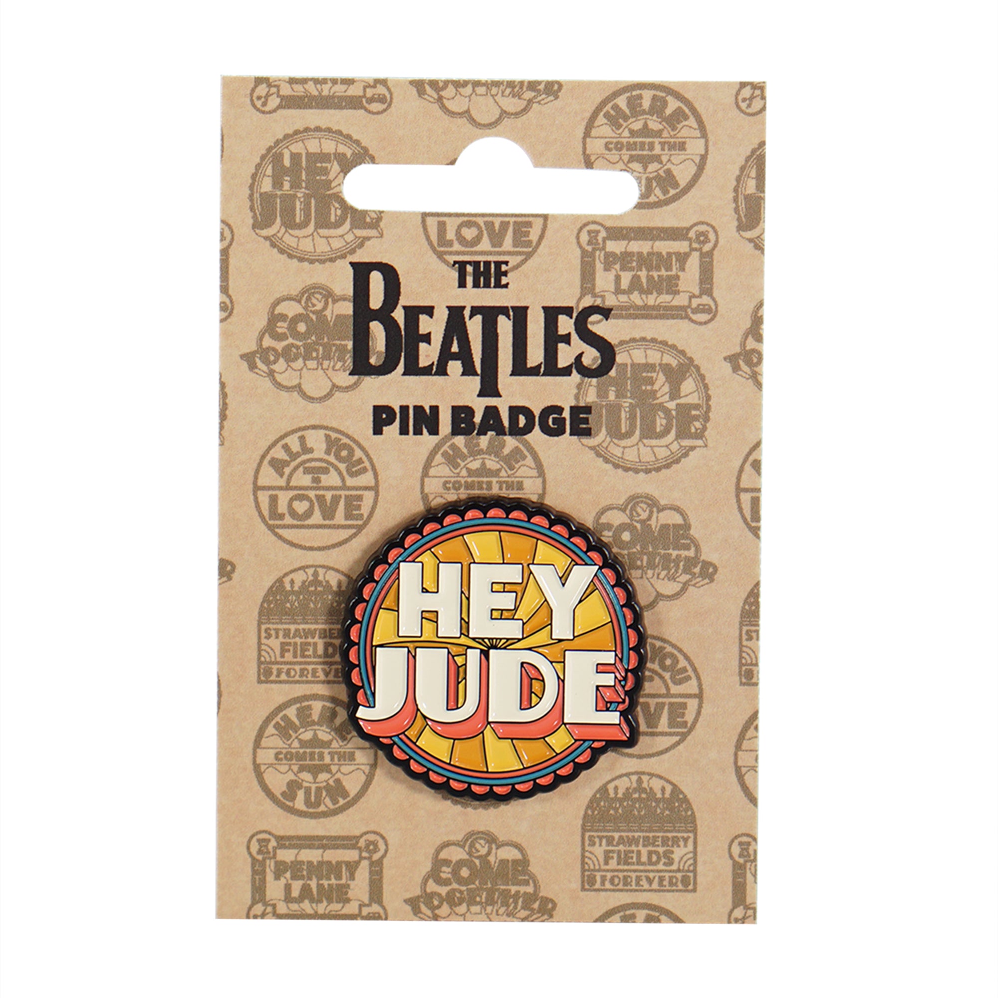 HMB Beatles Hey Jude pin's émail jaune 3 cm