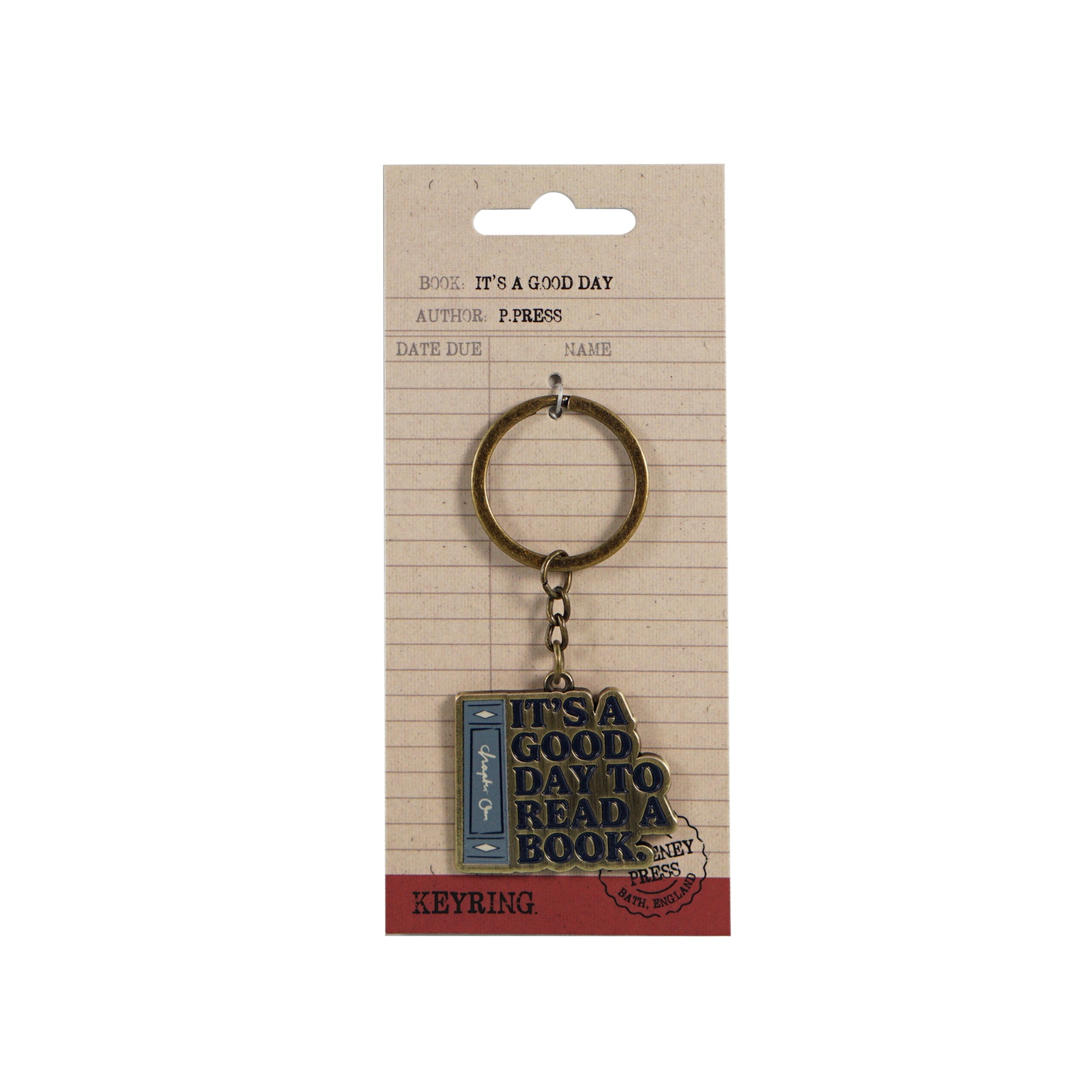 Pulteney Press porte-clés métal Good Day noir