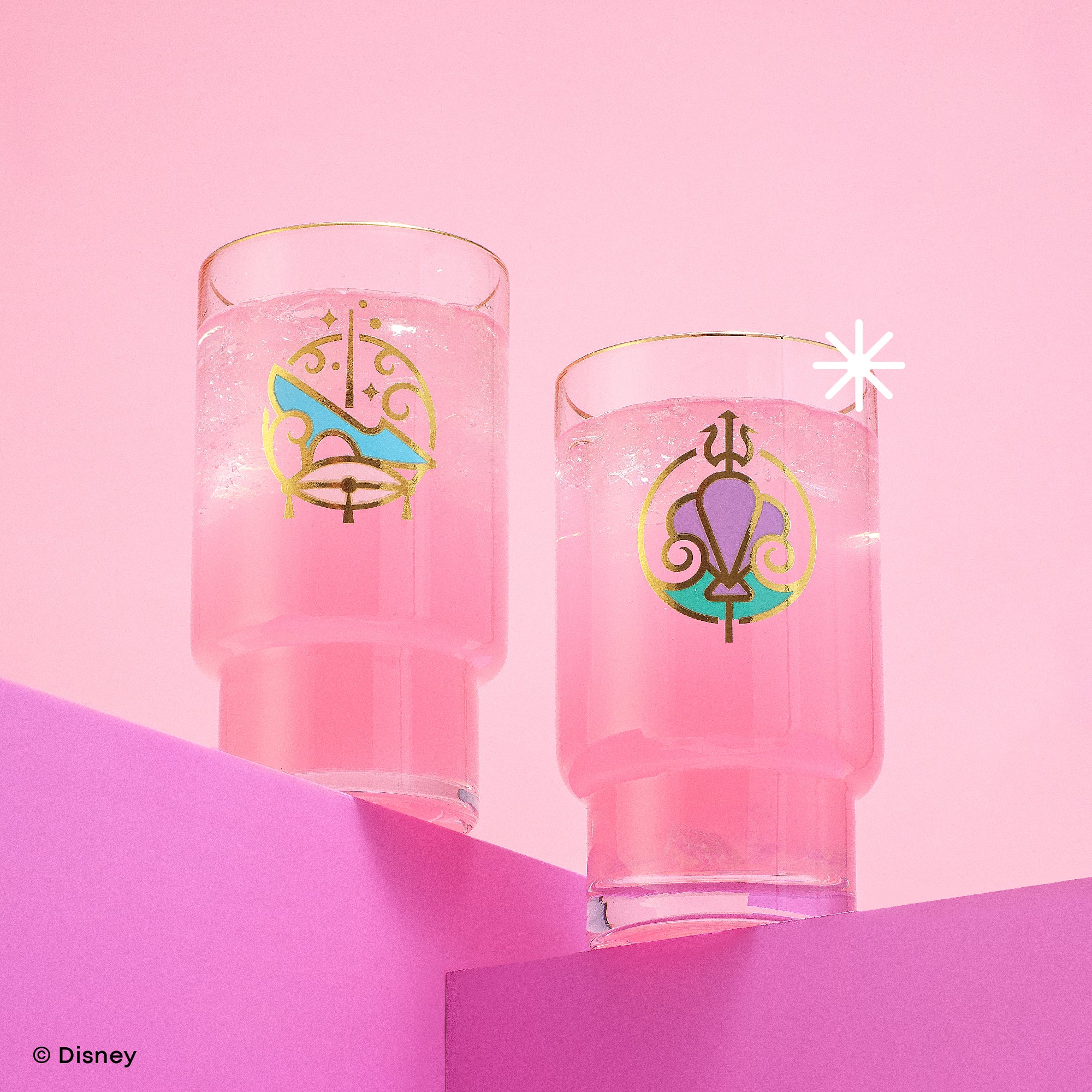 JoyJolt Disney Princess verres hauts 16 oz lot de 6 doré