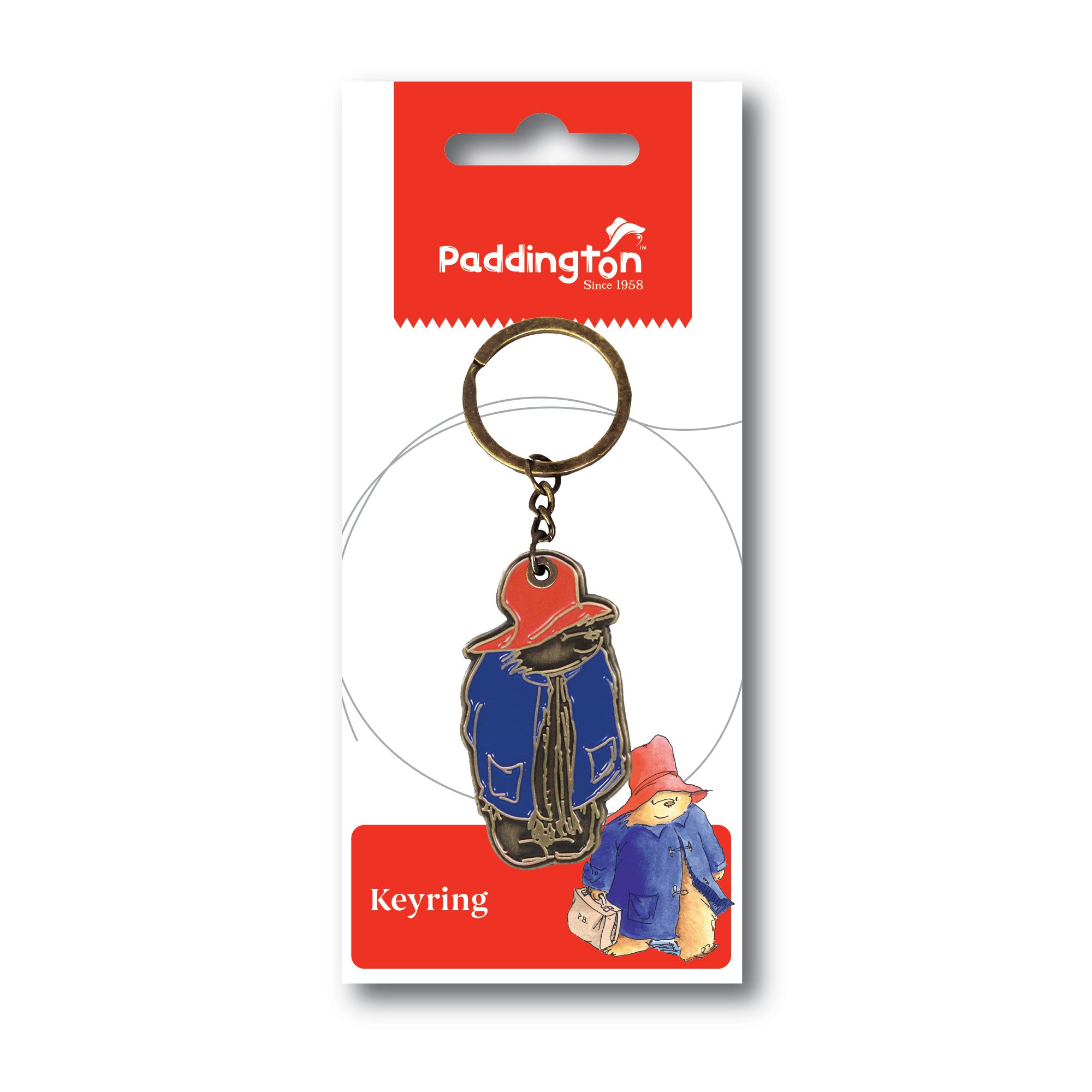 Paddington porte-clés métal ours bleu