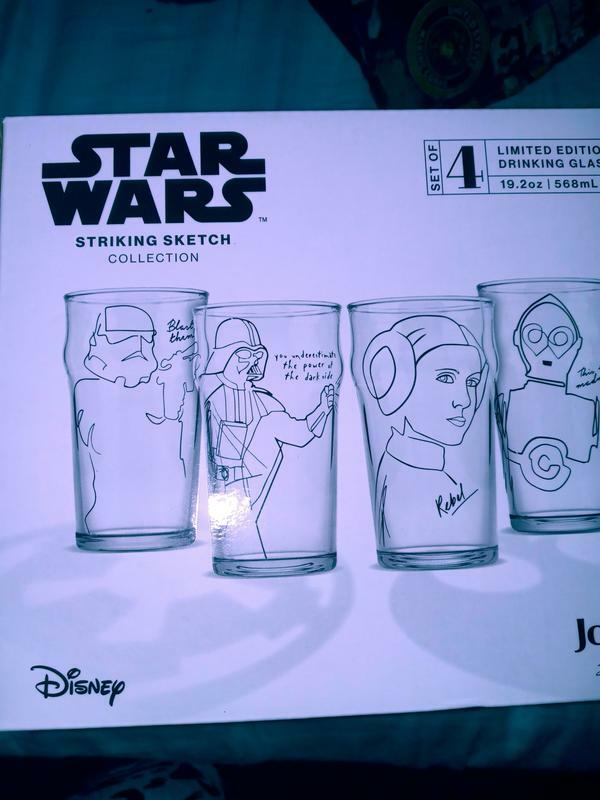 JoyJolt Star Wars verres lot de 4 55 cl noir