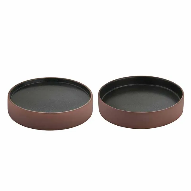 Artis 2in1 assiette creuse 21 cm marron noir