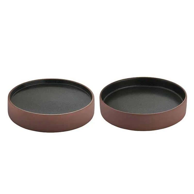 Artis 2in1 assiette creuse 21 cm marron noir