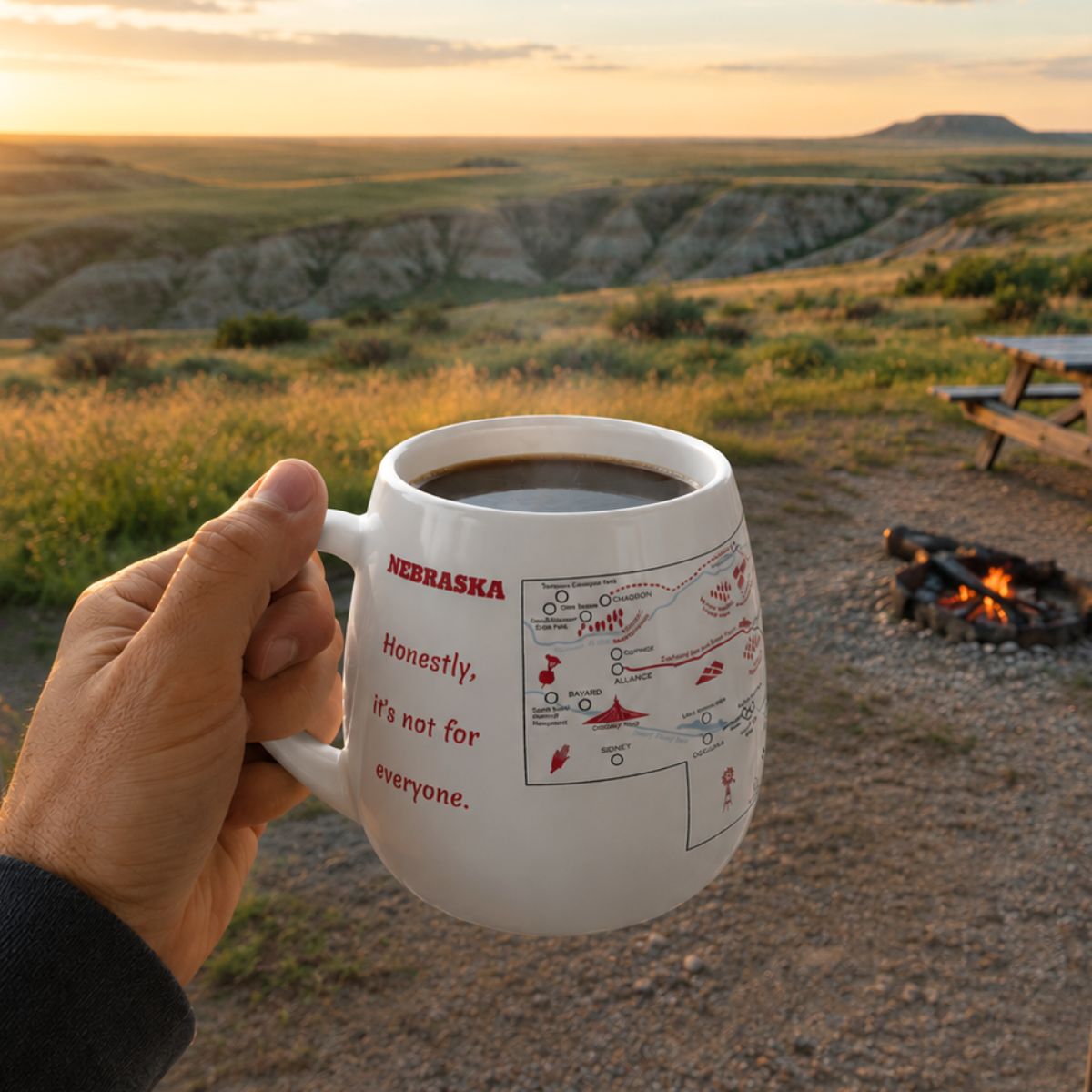 Trouvaille Global Nebraska Map mug à colorier souvenir