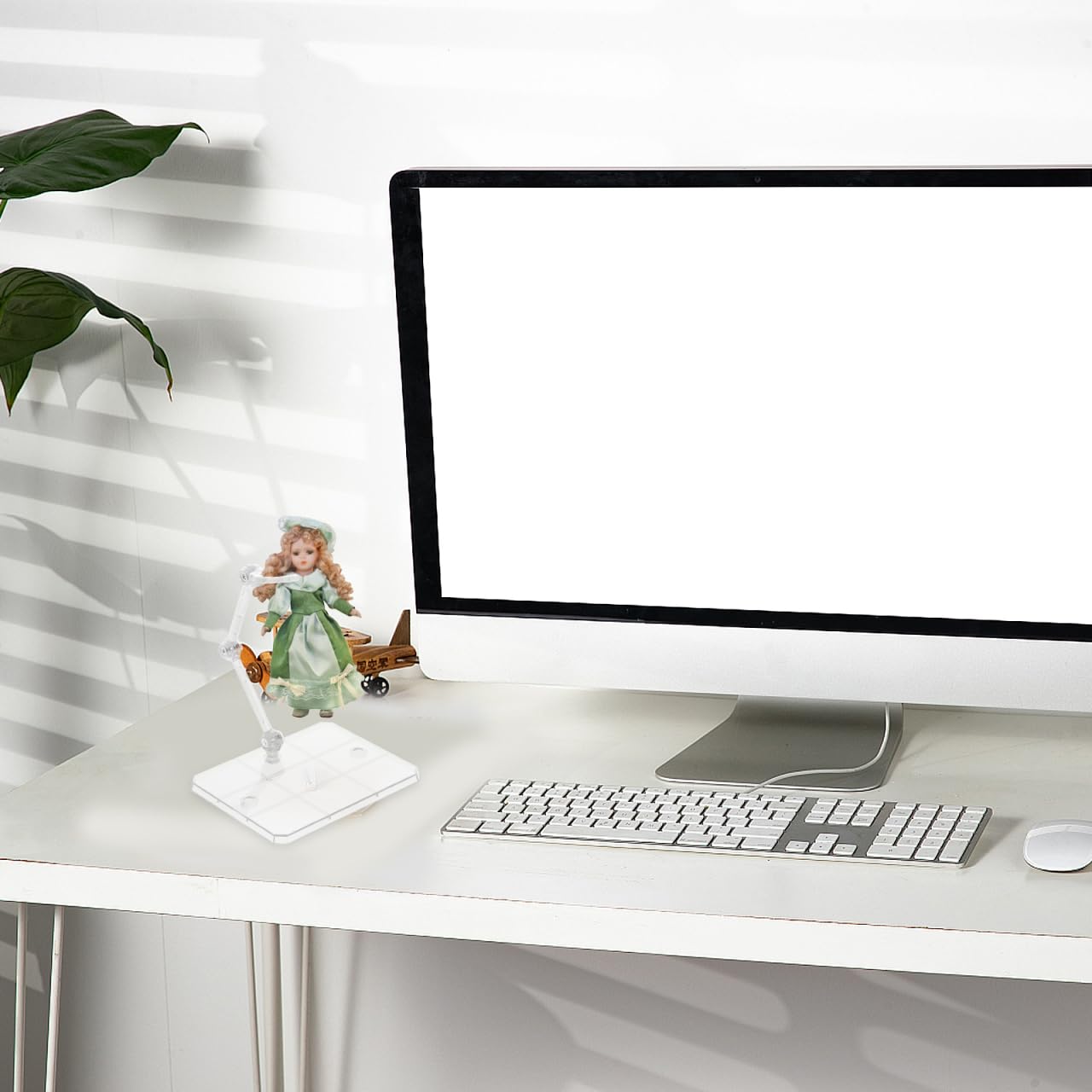 Alipis support figurine plastique réglable lot de 4 transparent