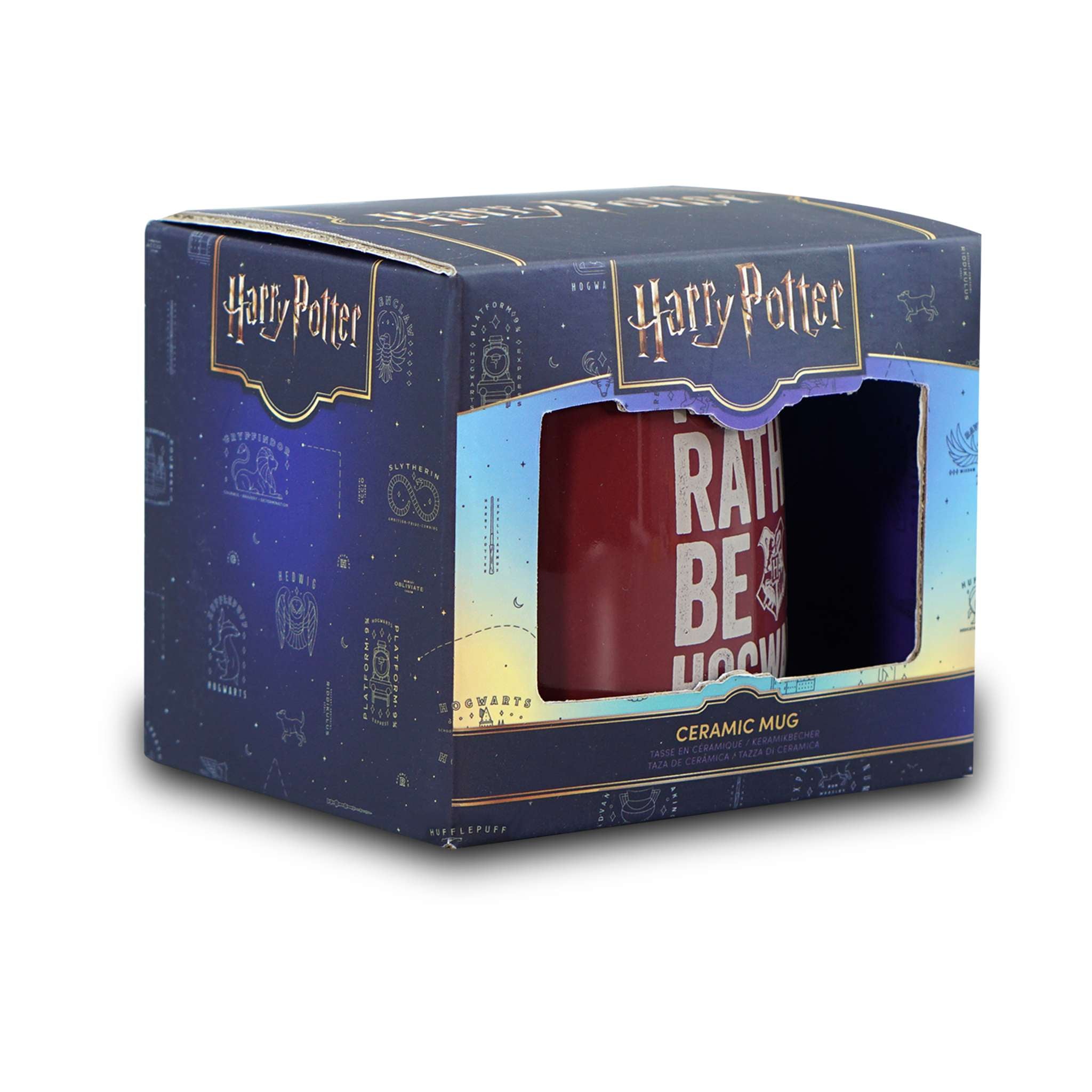 Harry Potter I Would Rather mug 37 cl rouge ovale