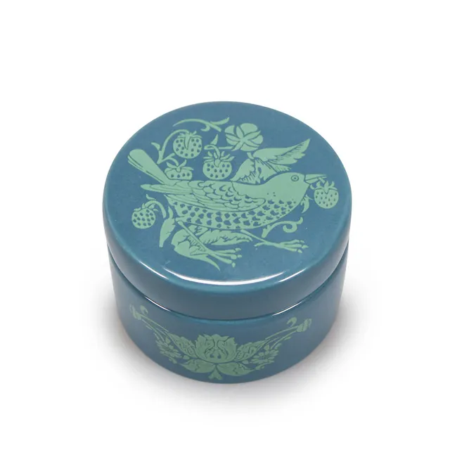 Arts Crafts William Morris boîte bijoux 6 cm sauge