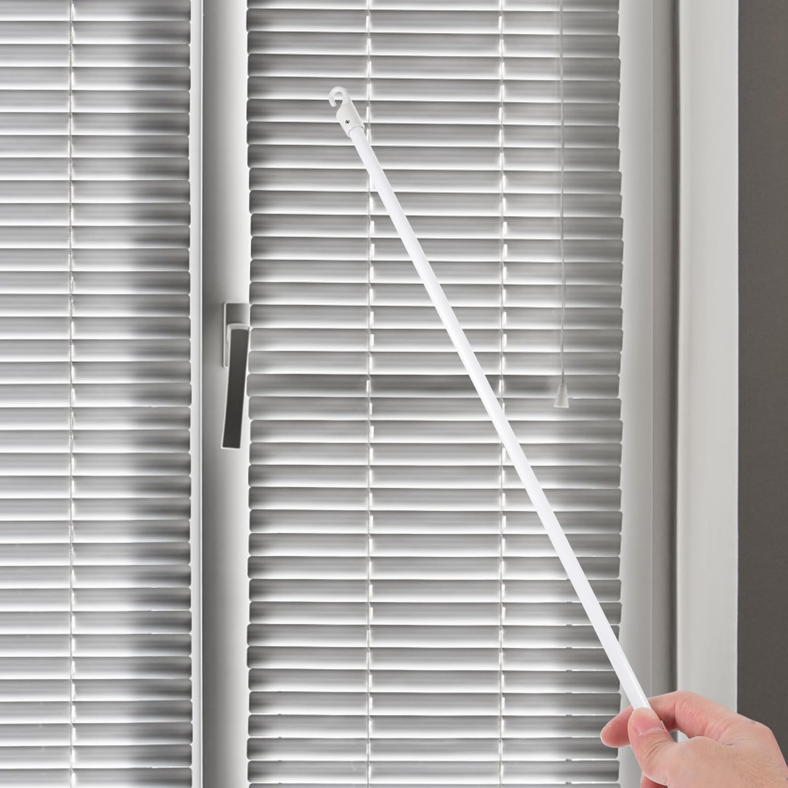 Alipis tige de rideau télescopique blanche 43 cm