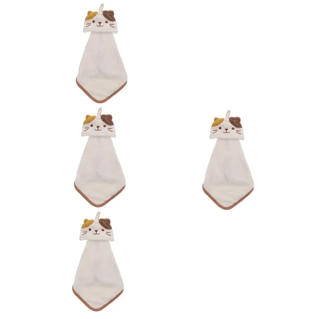 Alipis essuie-mains suspendu polaire beige lot de 4