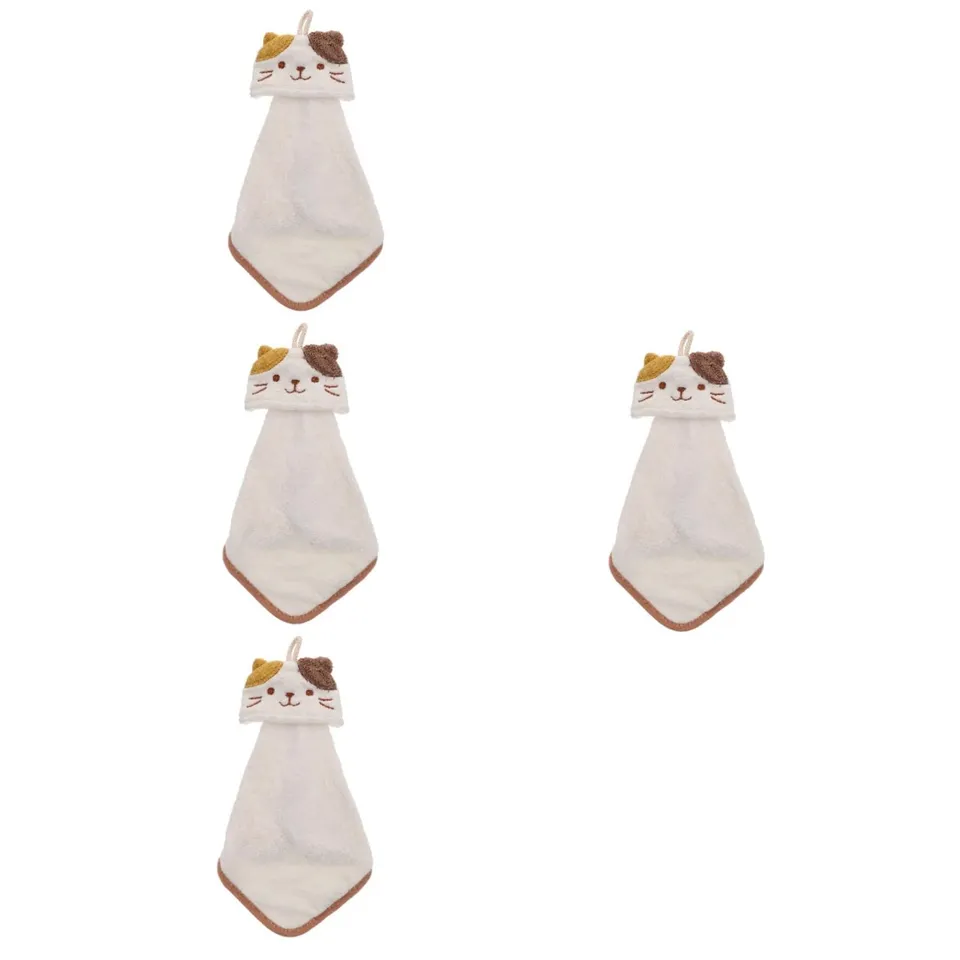 Alipis essuie-mains suspendu polaire beige lot de 4